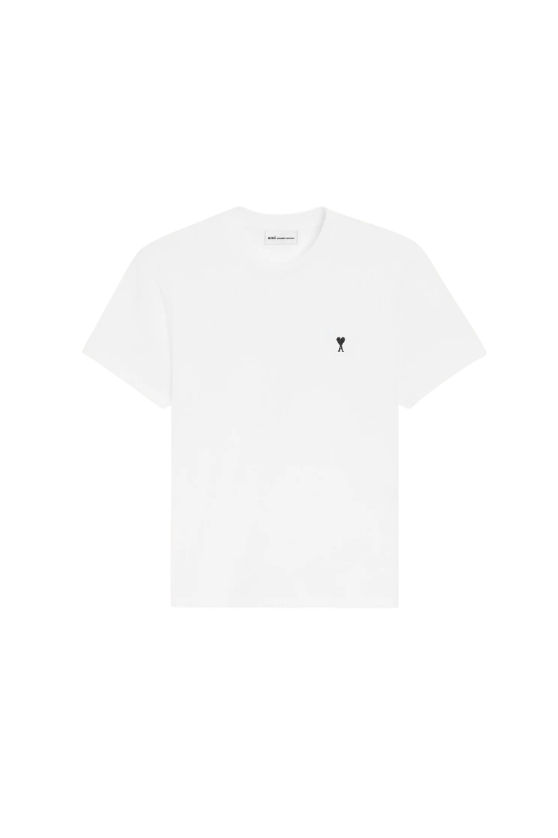 Ami Paris T-Shirt In Light Cotton Jersey-White
