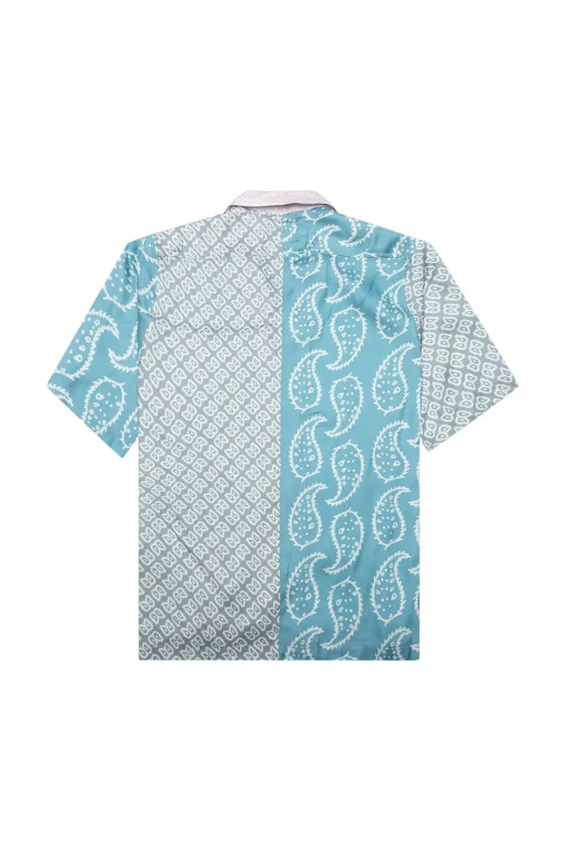 Rhude multi paisley button down 'green/blue'