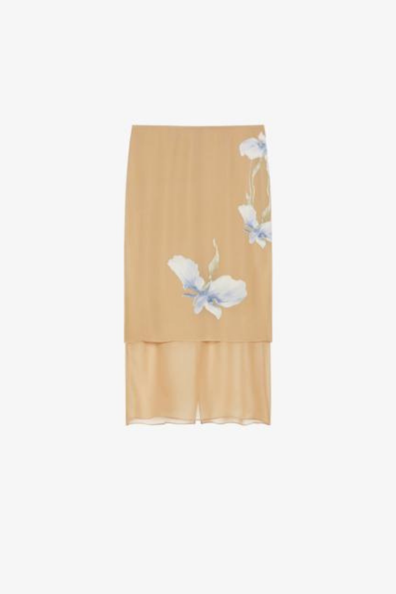 Givenchy Iris Skirt_Beige/Blue