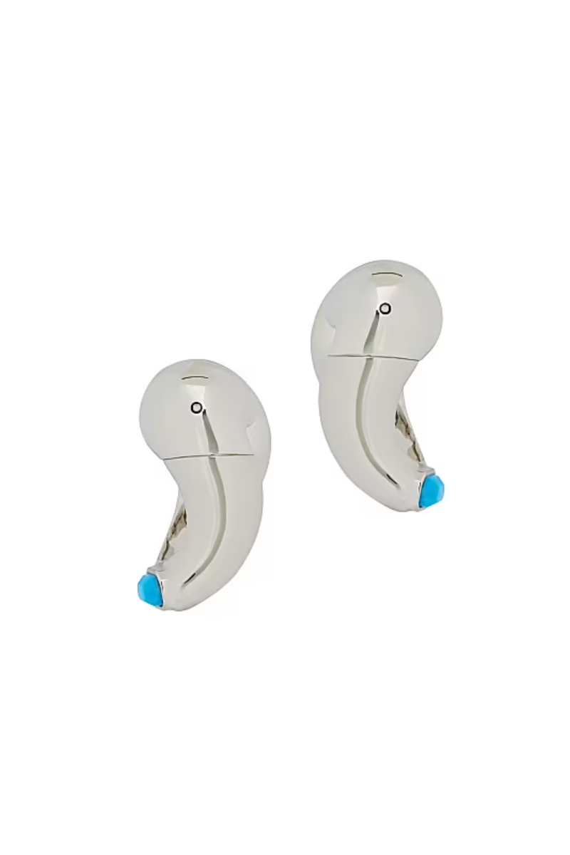 Givenchy Organic Silvery Turquoise Earrings_Turquoise