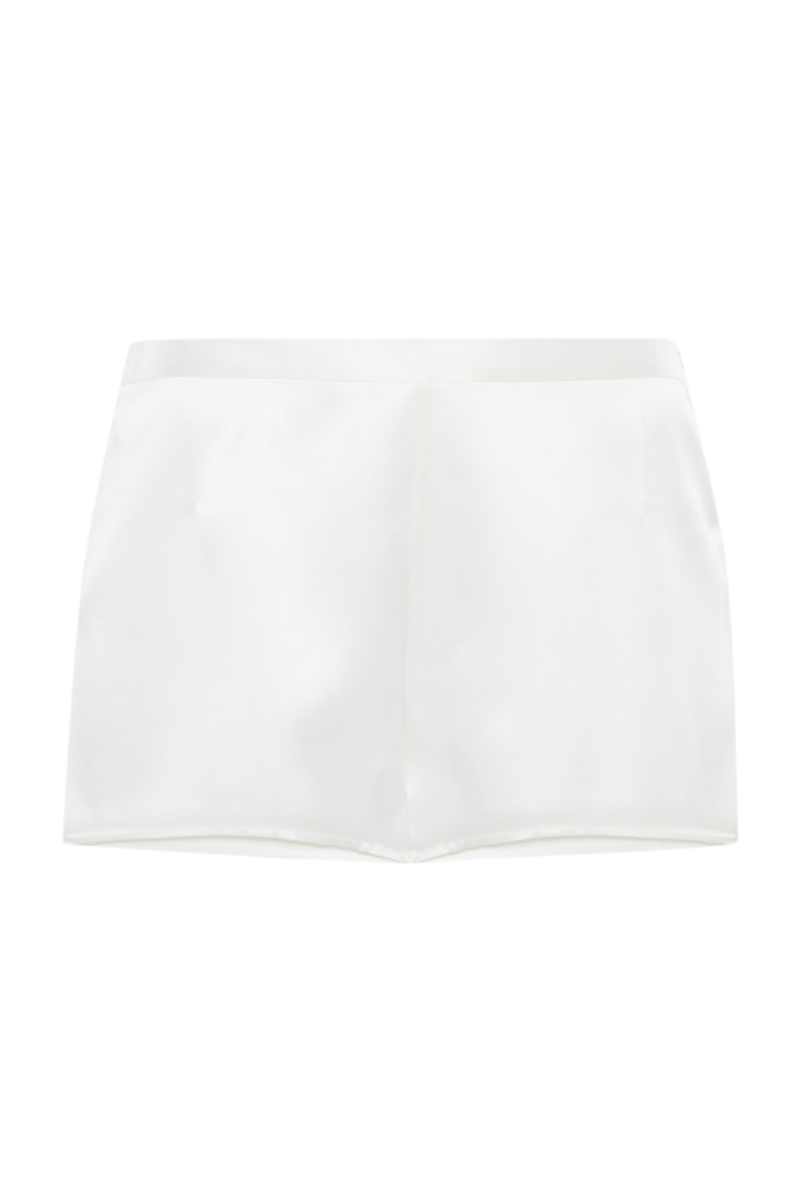 La Perla White Silk Sleep Shorts