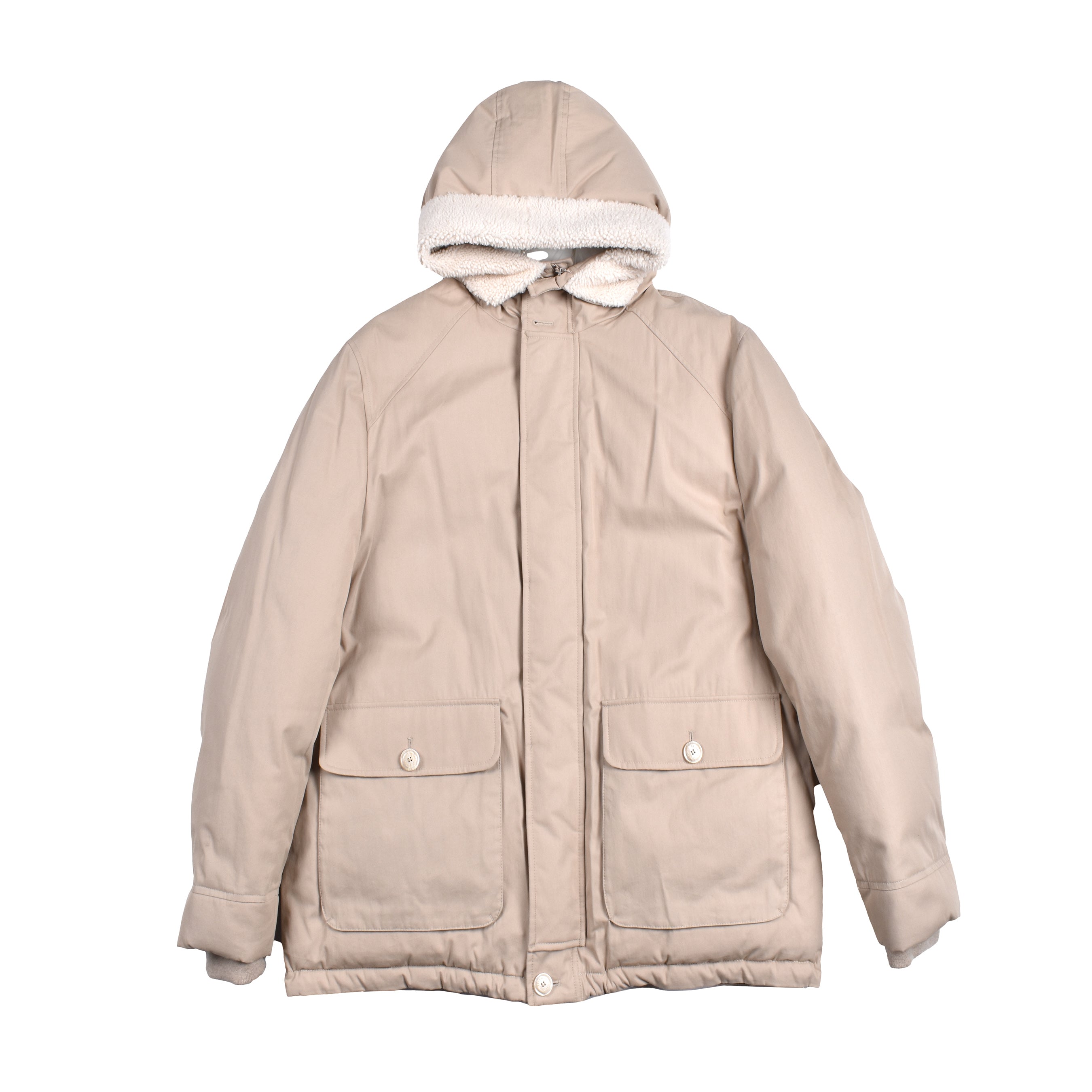 BRUNELLO CUCINELLI MEN'S SAND QUILTED DOWN PARKA JACKET