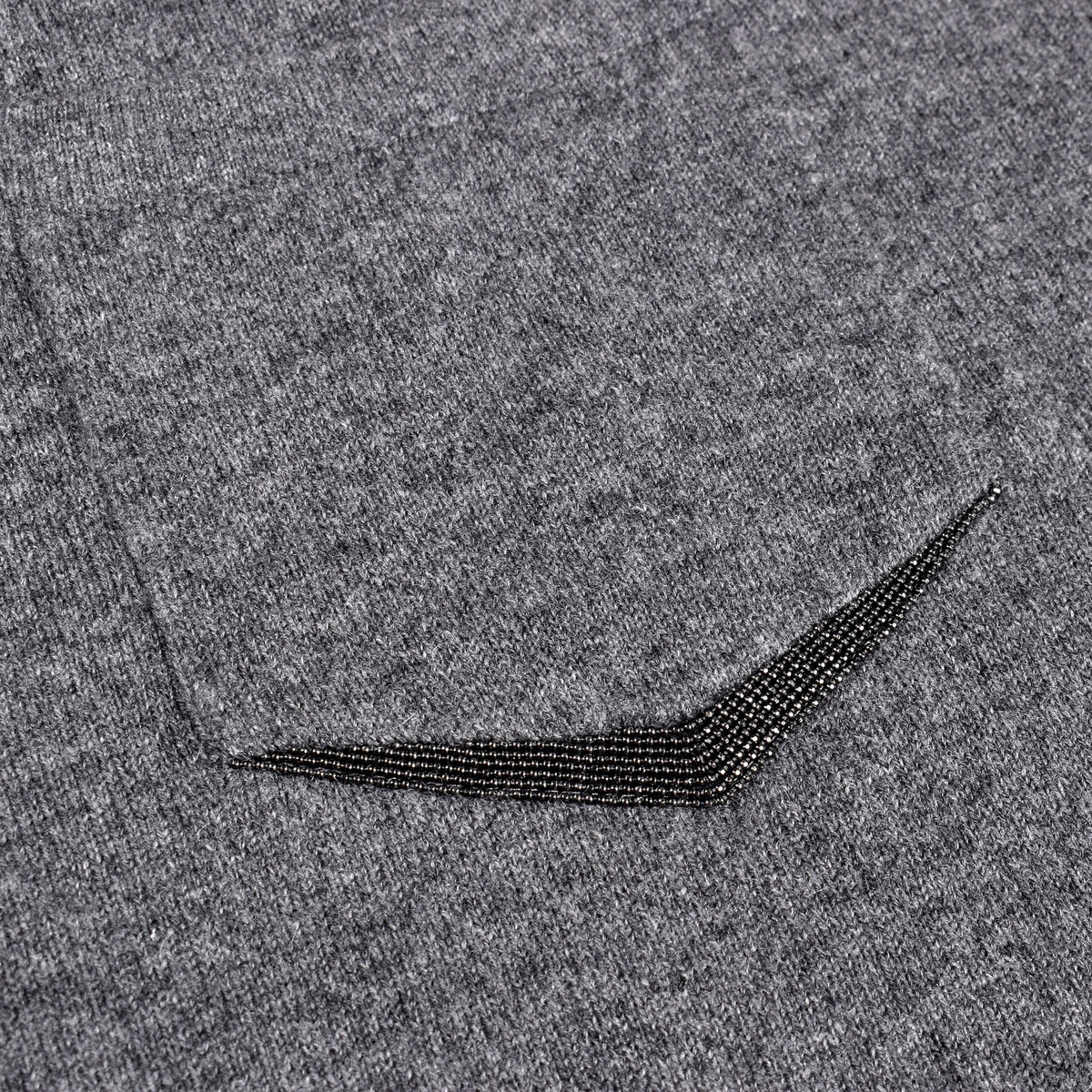 BRUNELLO CUCINELLI WOMEN'S GRAY CASHMERE SHORT SLEEVE SWEATER