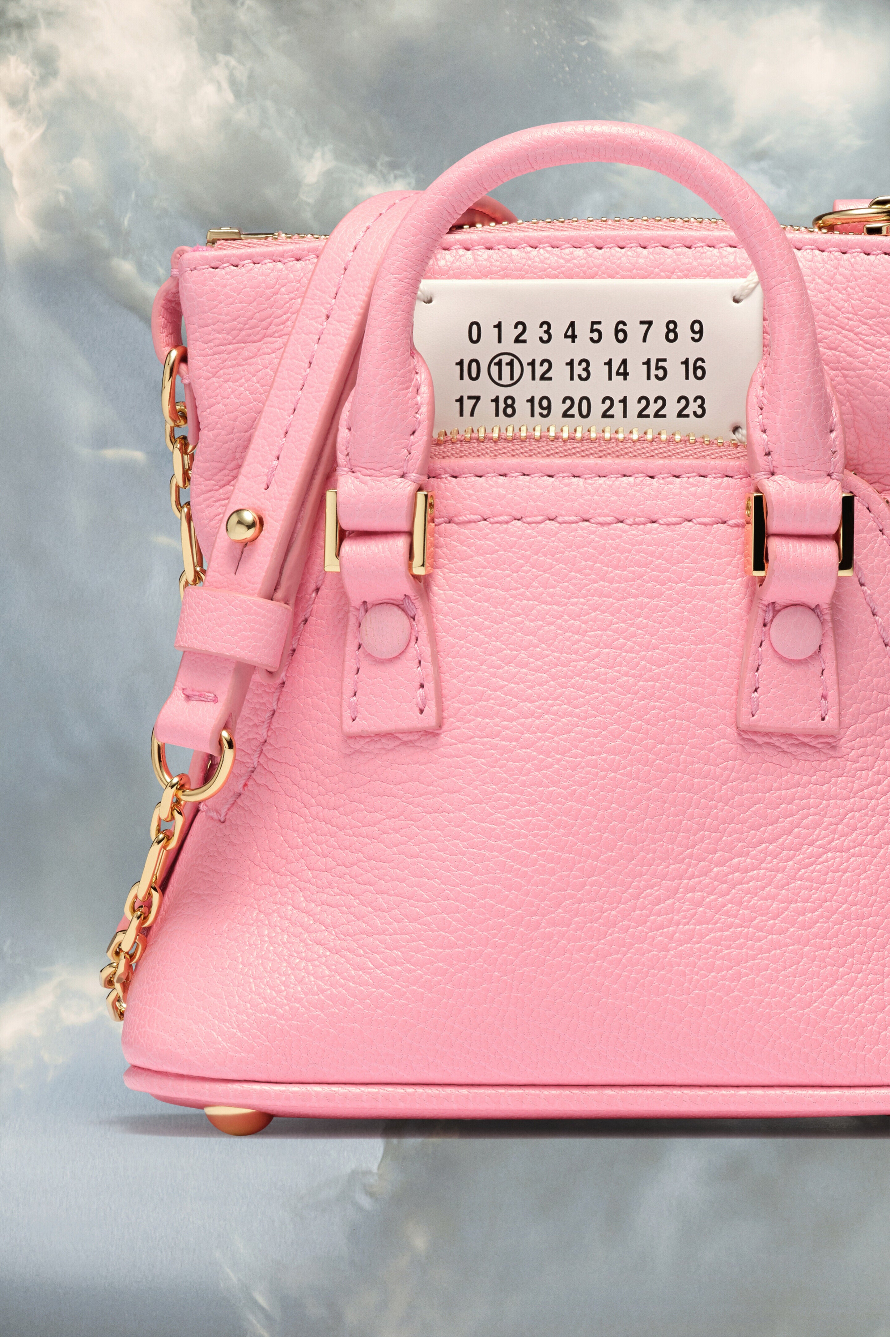 MAISON MARGIELA MEN'S PEONY PINK LEATHER CROSSBODY BAG