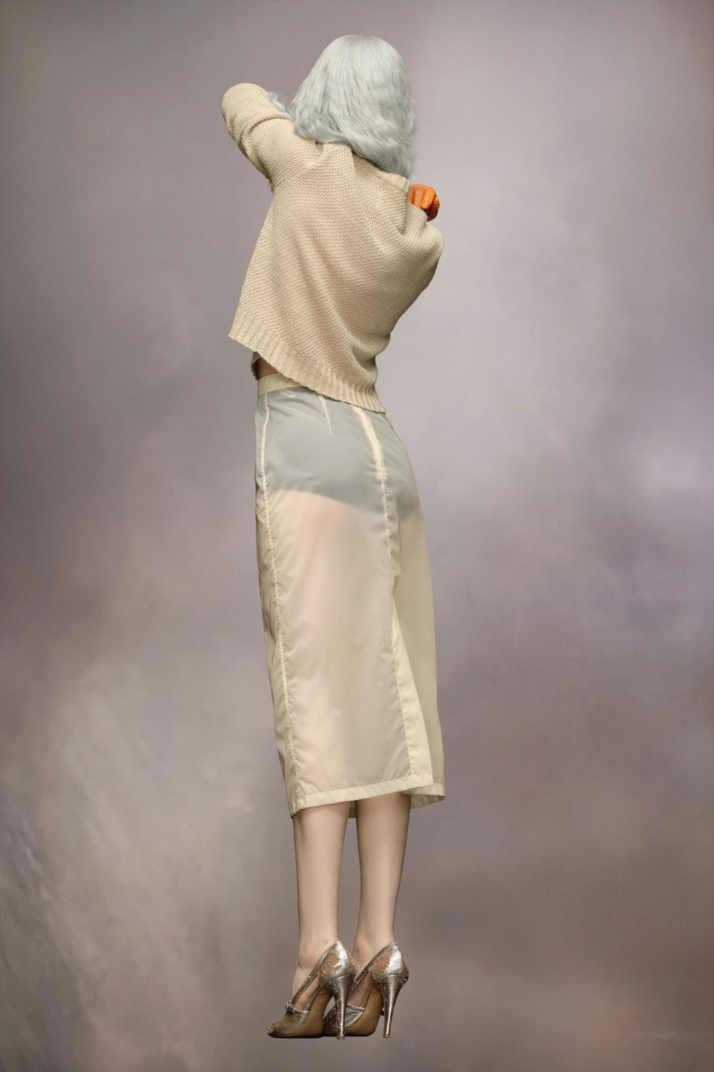 MAISON MARGIELA WOMEN'S BUTTER MIDI SKIRT