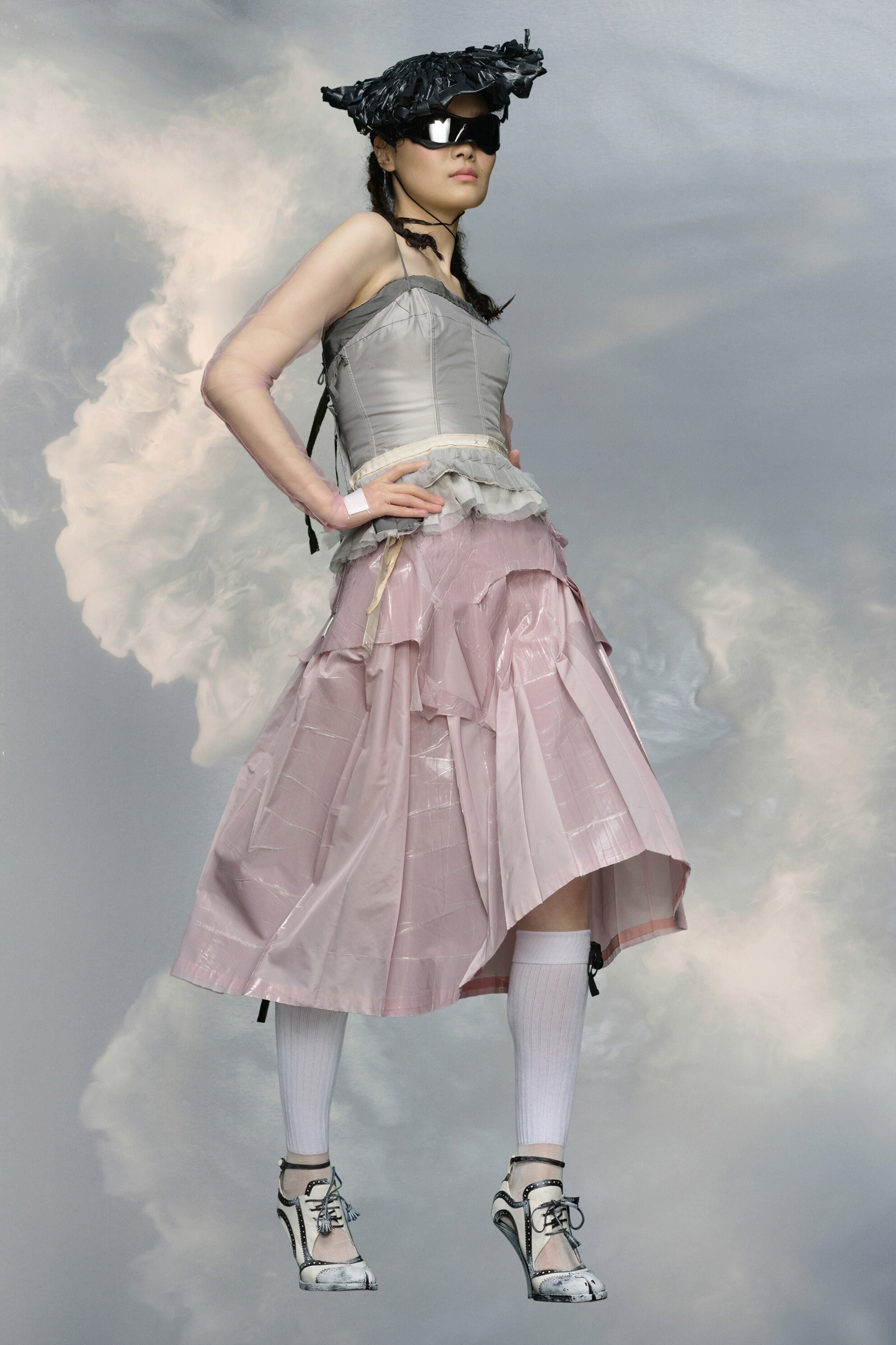 MAISON MARGIELA WOMEN'S DUSTY ROSE MIDI SKIRT