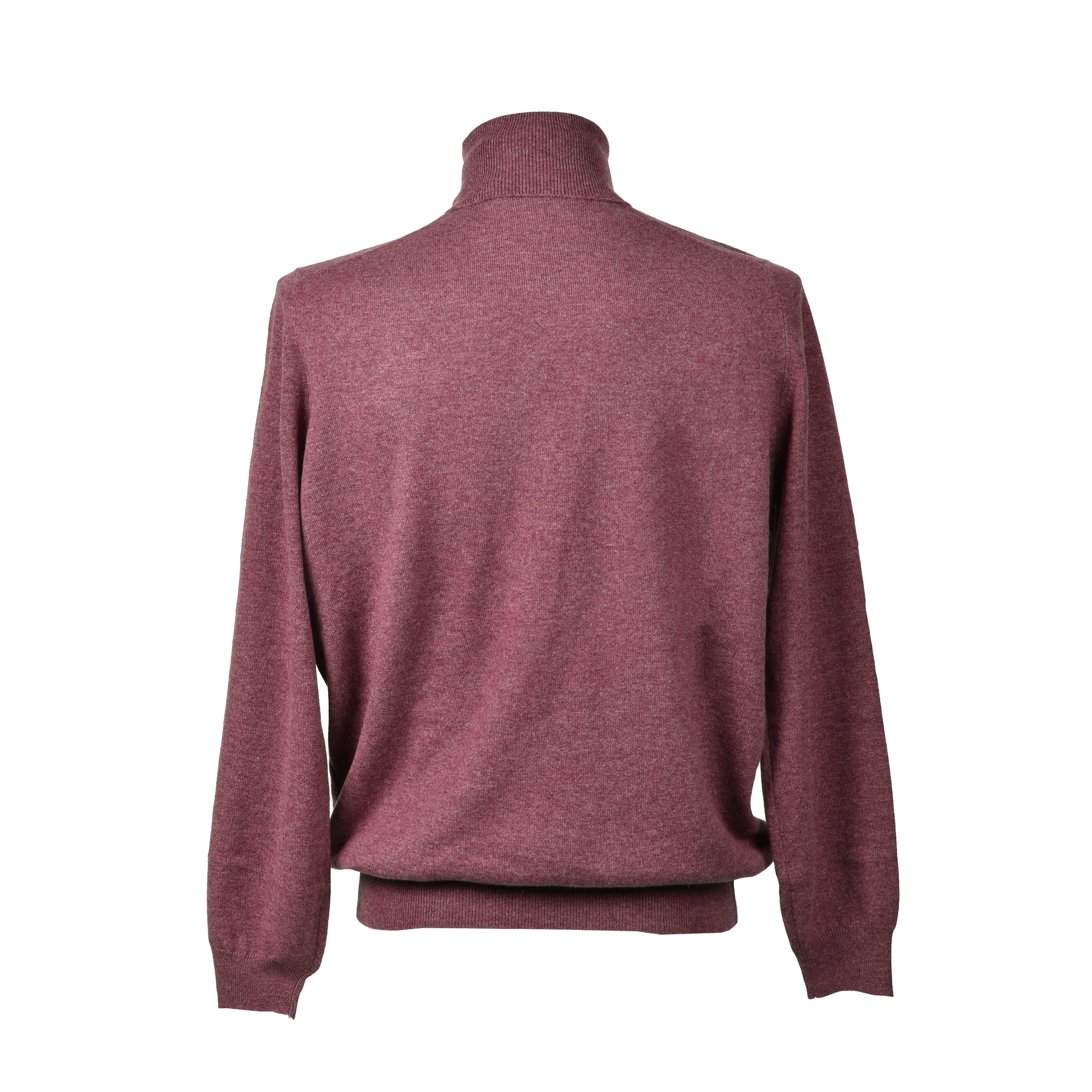 BRUNELLO CUCINELLI MEN'S CORAL CASHMERE TURTLENECK KNIT SWEATER