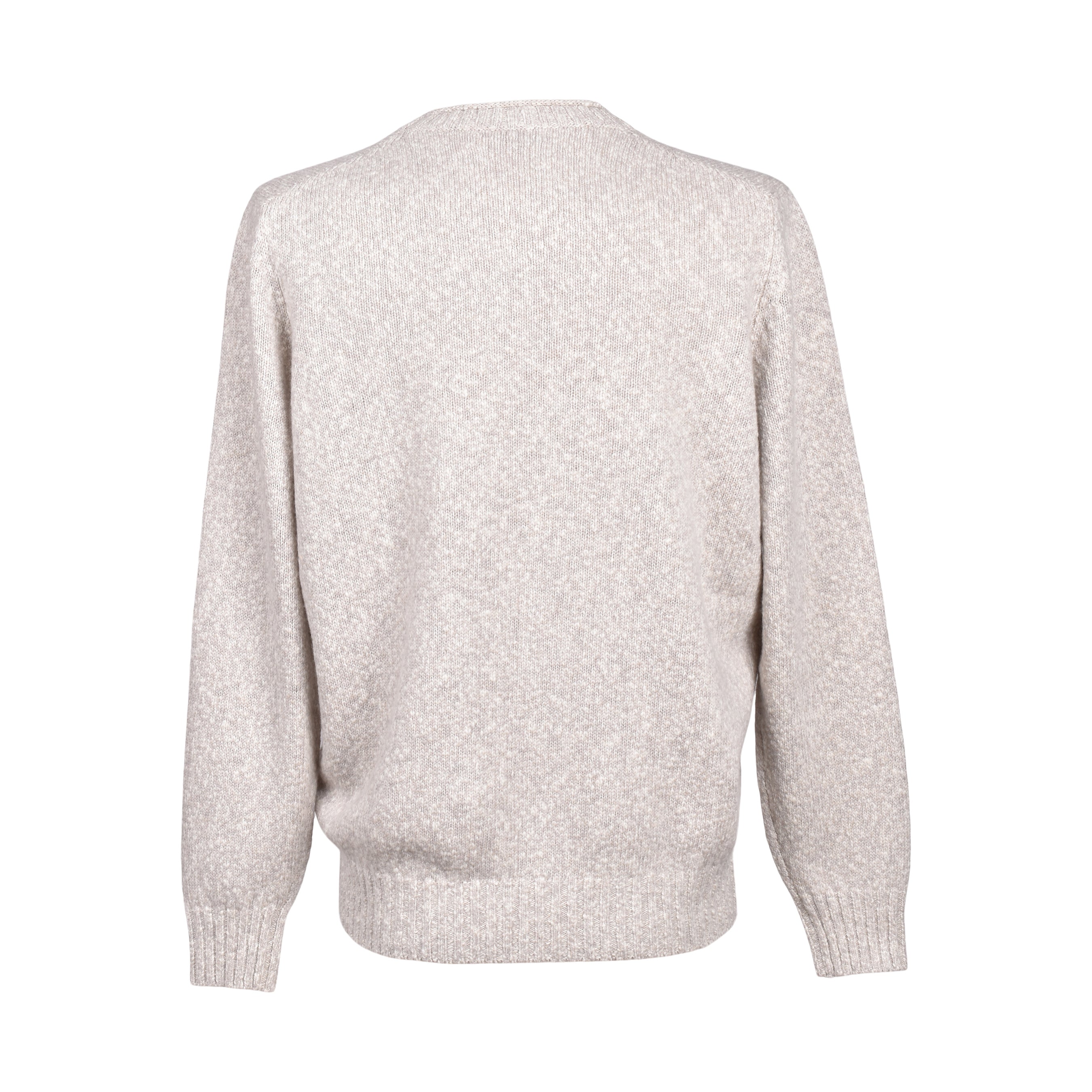 BRUNELLO CUCINELLI MEN'S LIGHT GREY CASHMERE SWEATER