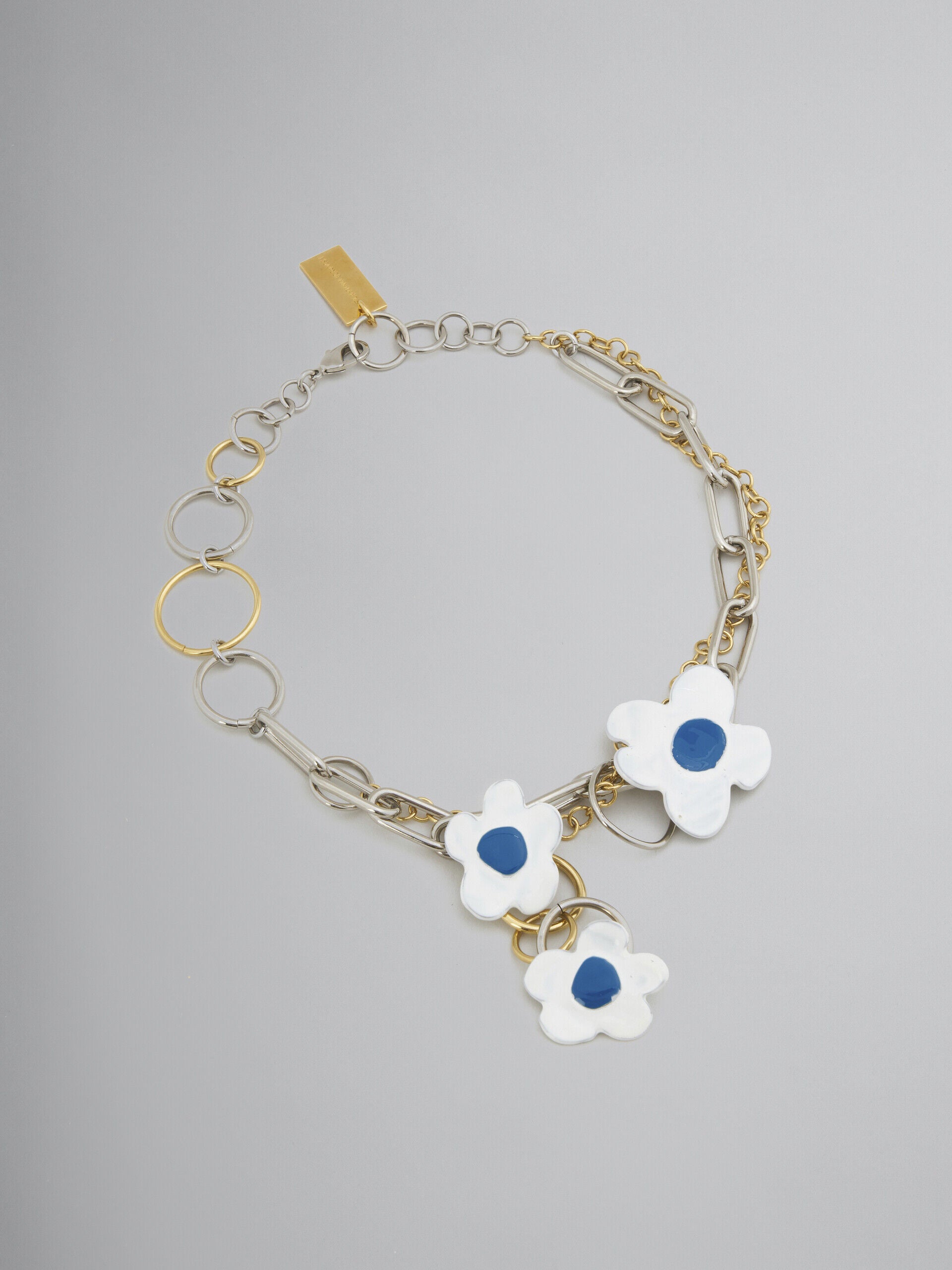 MARNI WOMEN'S GOLD AND SILVER FLORAL NECKLACE