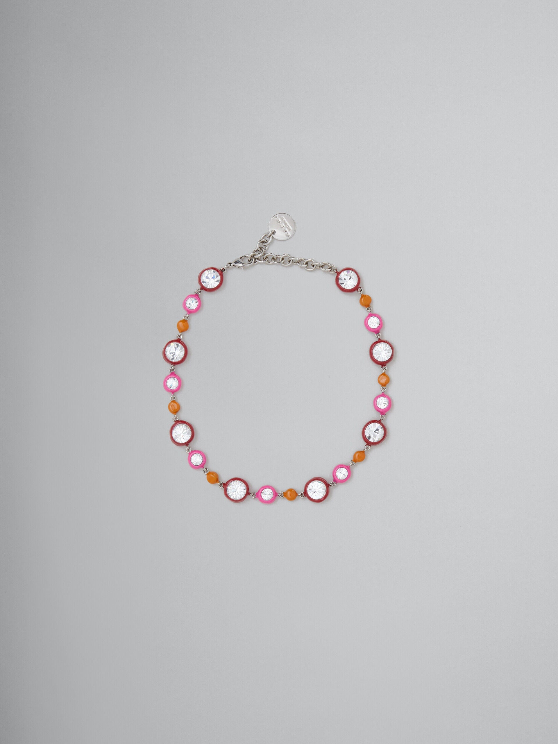 MARNI WOMEN'S PINK AND ORANGE BEADED NECKLACE