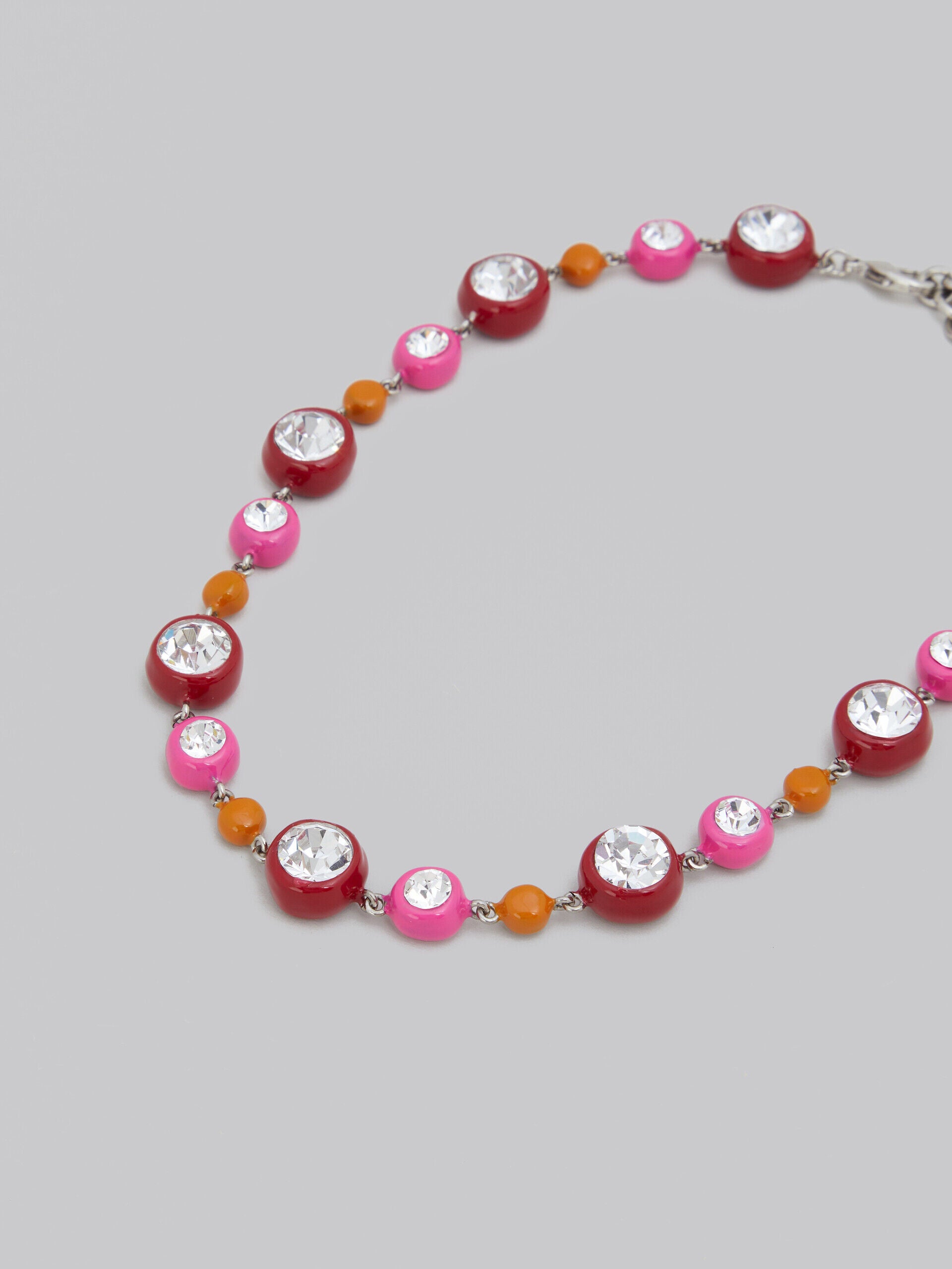 MARNI WOMEN'S PINK AND ORANGE BEADED NECKLACE