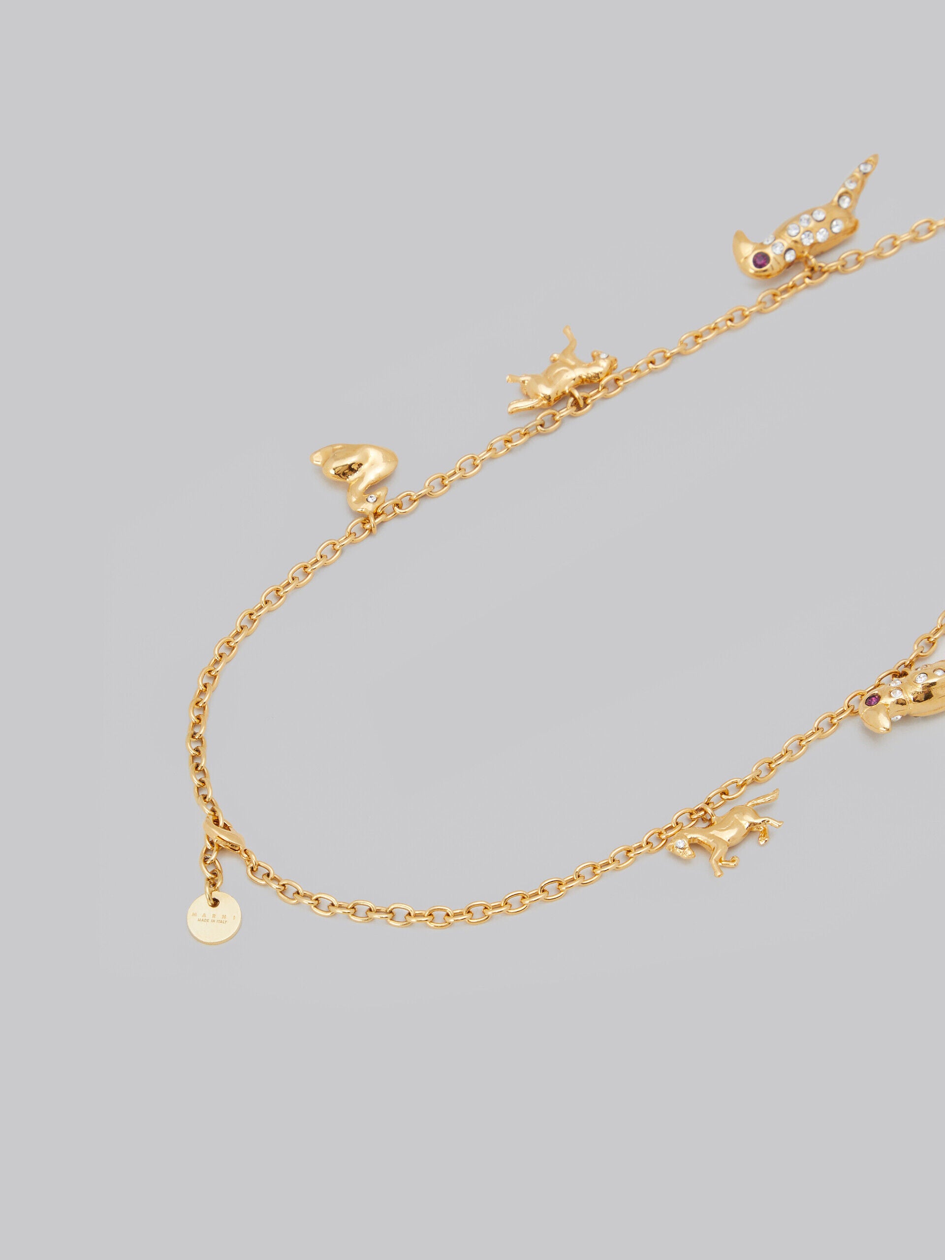 MARNI WOMEN'S GOLD TONE CHARM NECKLACE