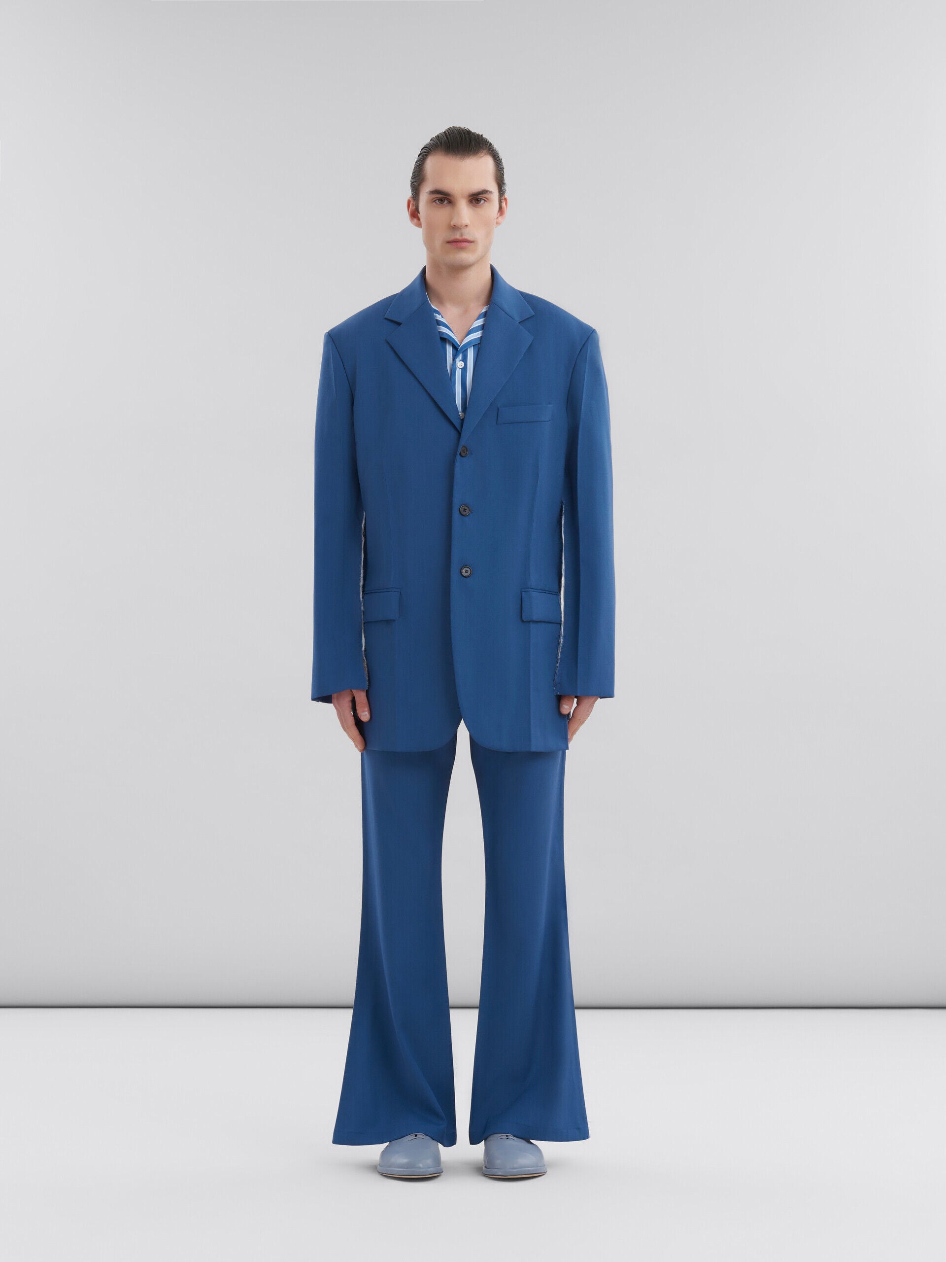 MARNI MEN'S BLUE TAILORED BLAZER