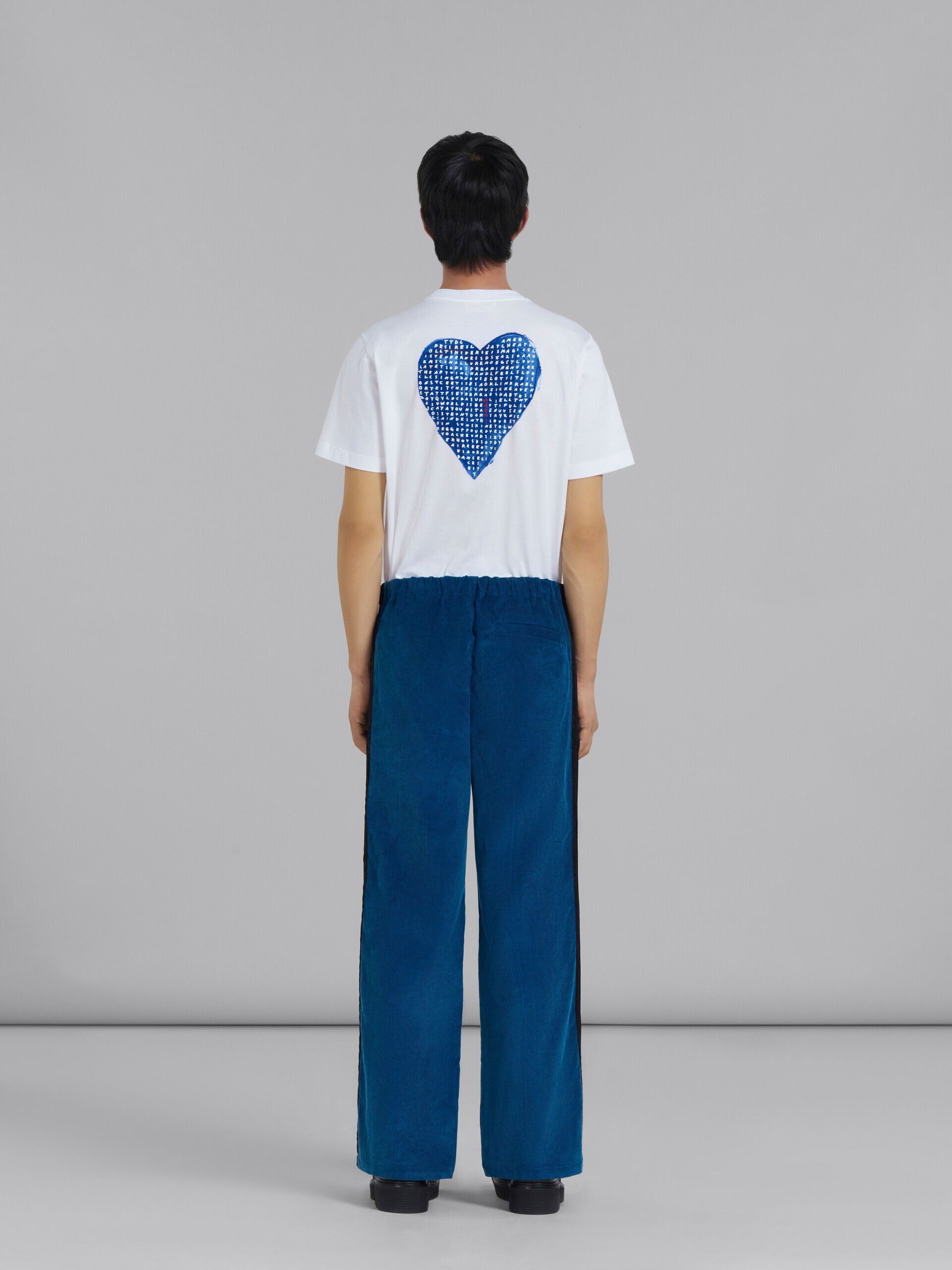 MARNI MEN'S DARK BLUE WIDE-LEG TROUSERS