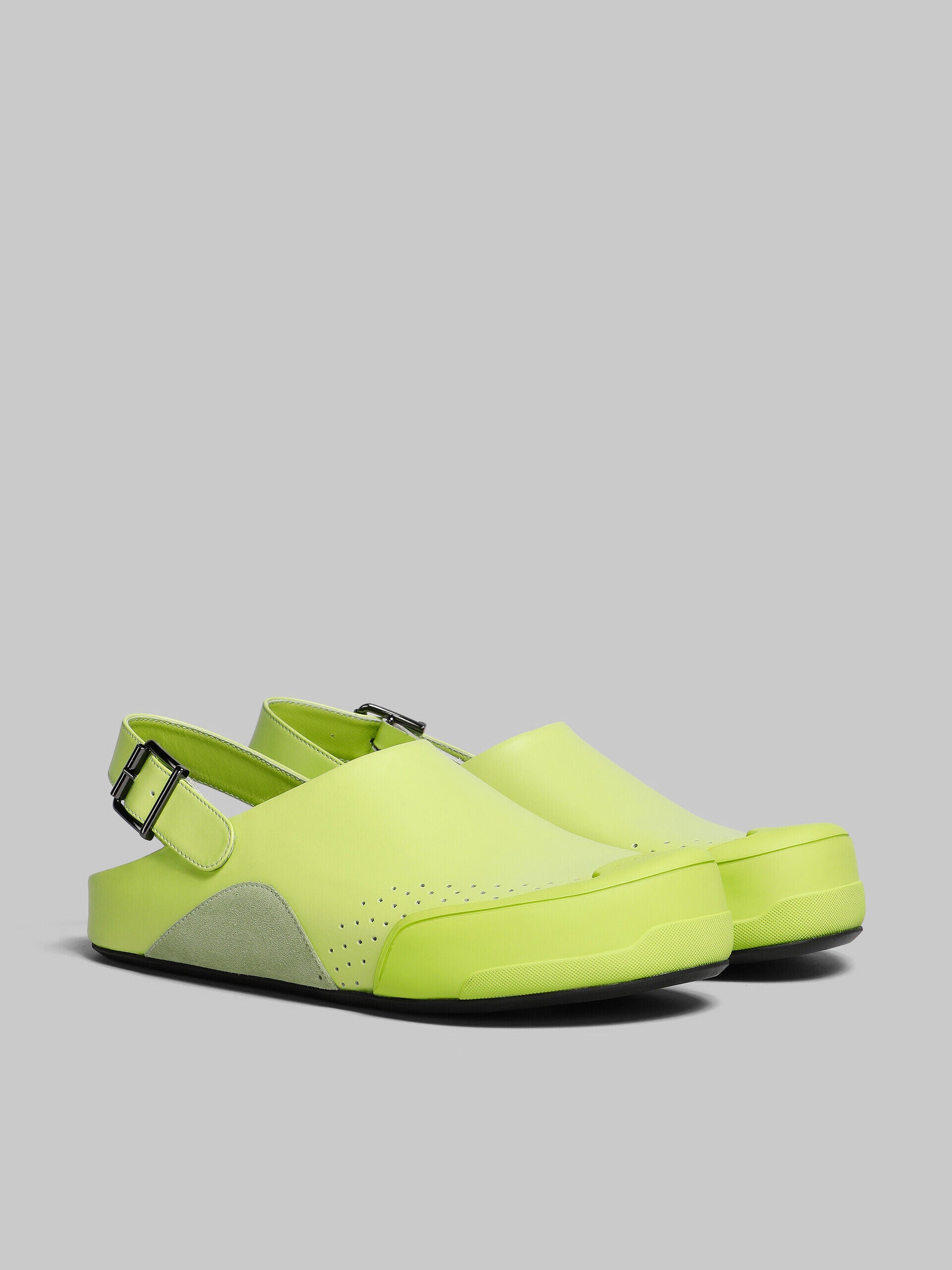 MARNI MEN'S LIGHT GREEN LEATHER SHOES