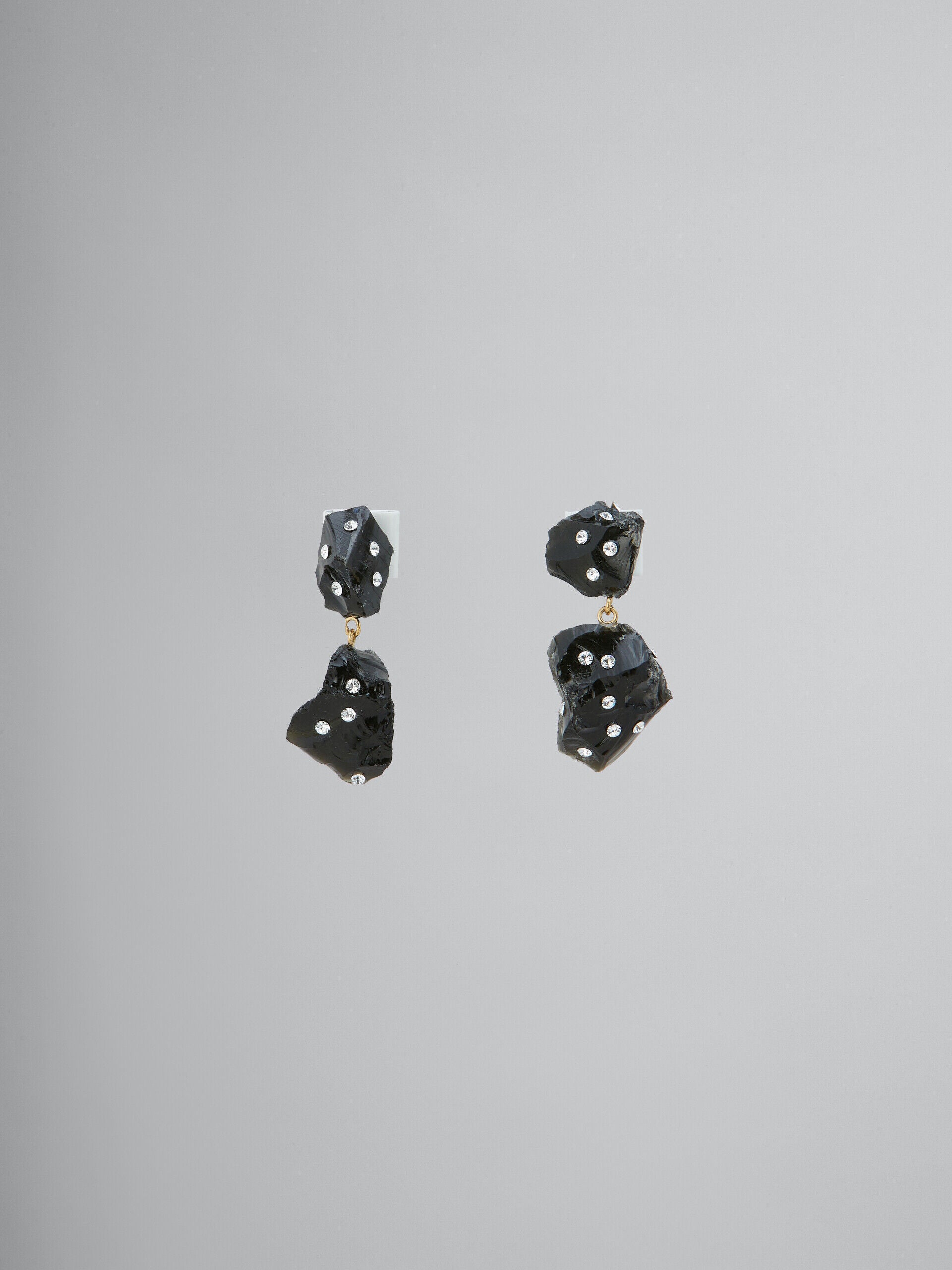 MARNI WOMEN'S BLACK SCULPTURAL DROP EARRINGS