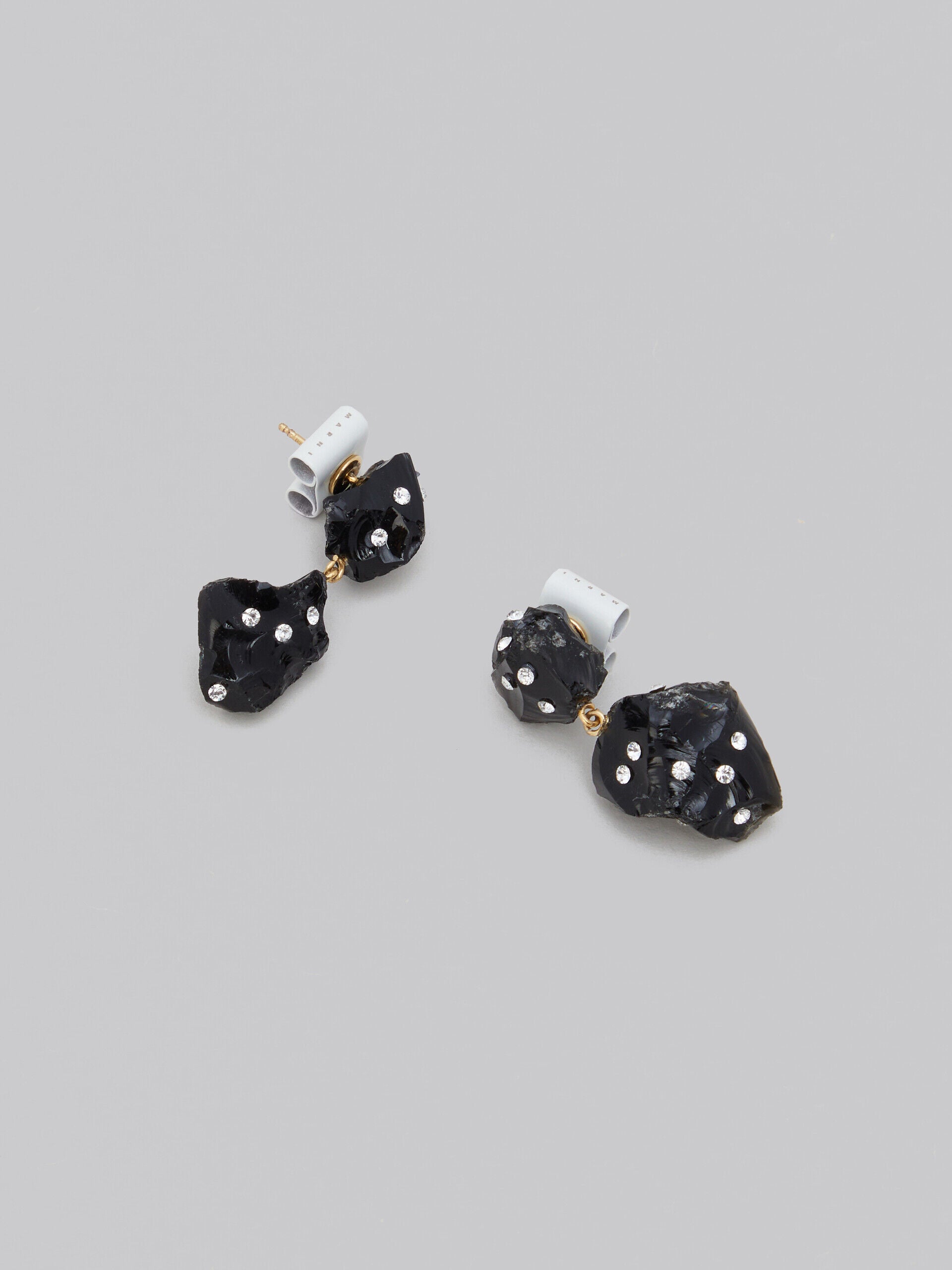 MARNI WOMEN'S BLACK SCULPTURAL DROP EARRINGS