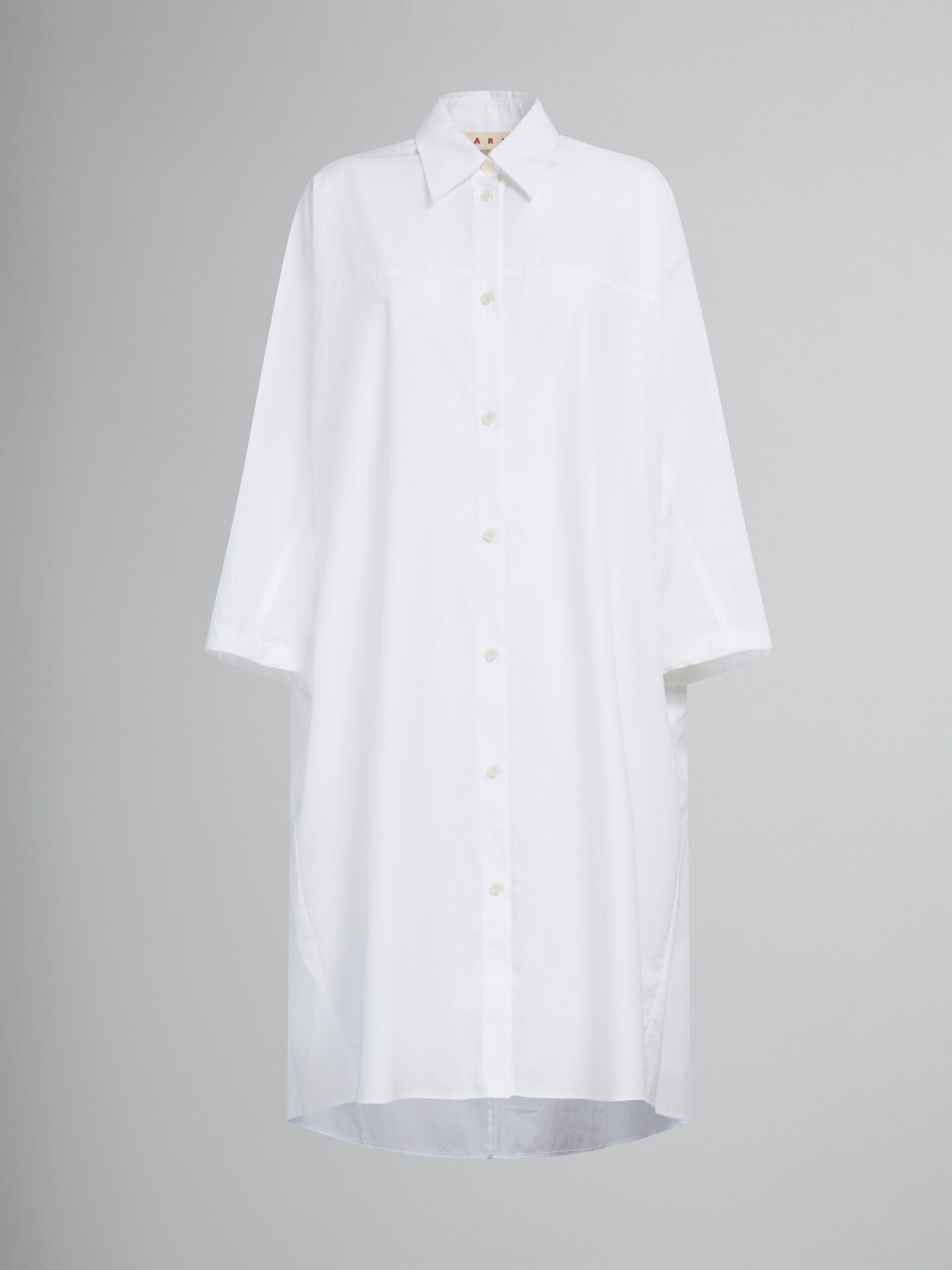 MARNI WOMEN'S WHITE OVERSIZED SHIRT DRESS