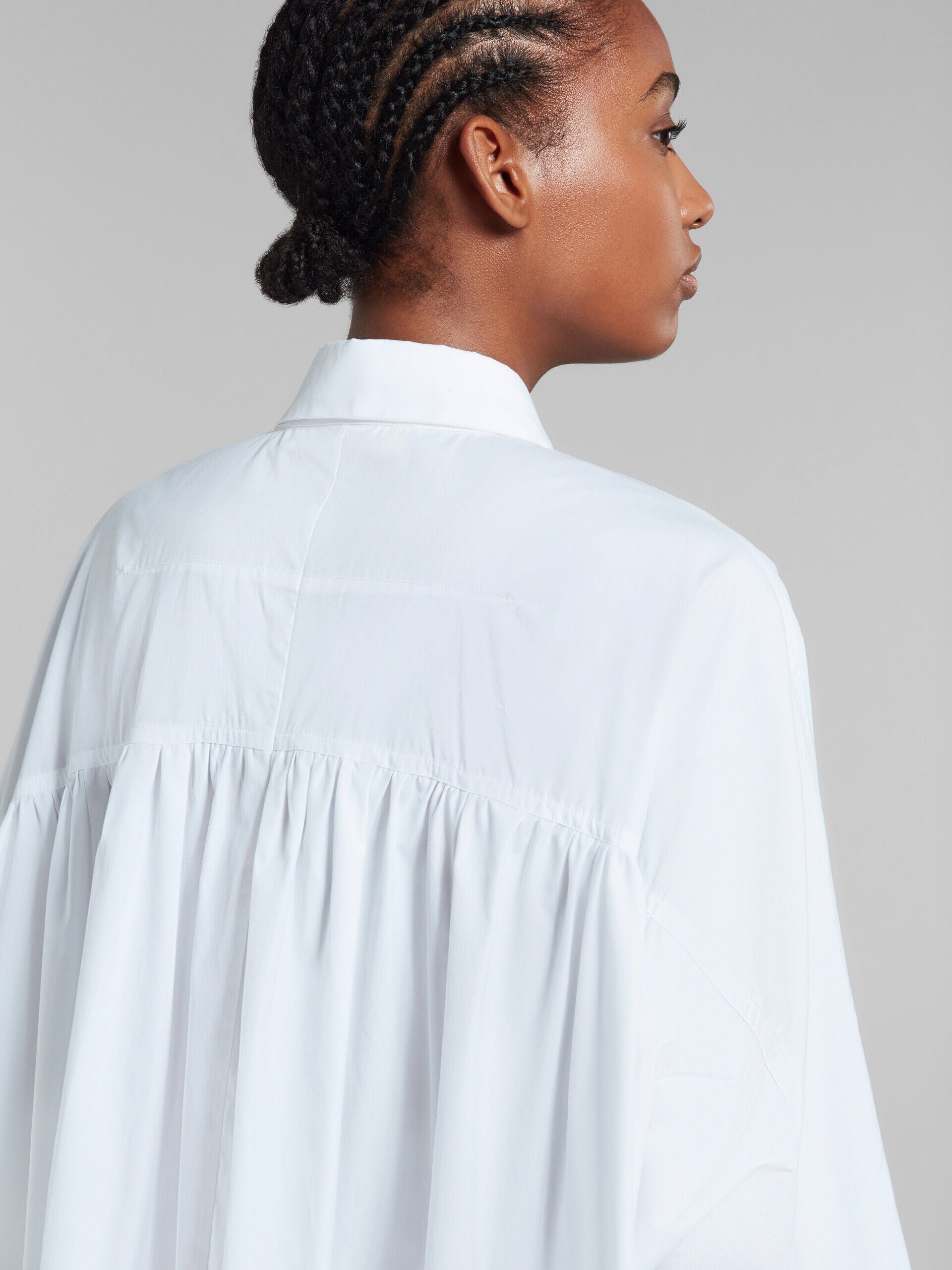 MARNI WOMEN'S WHITE OVERSIZED SHIRT DRESS