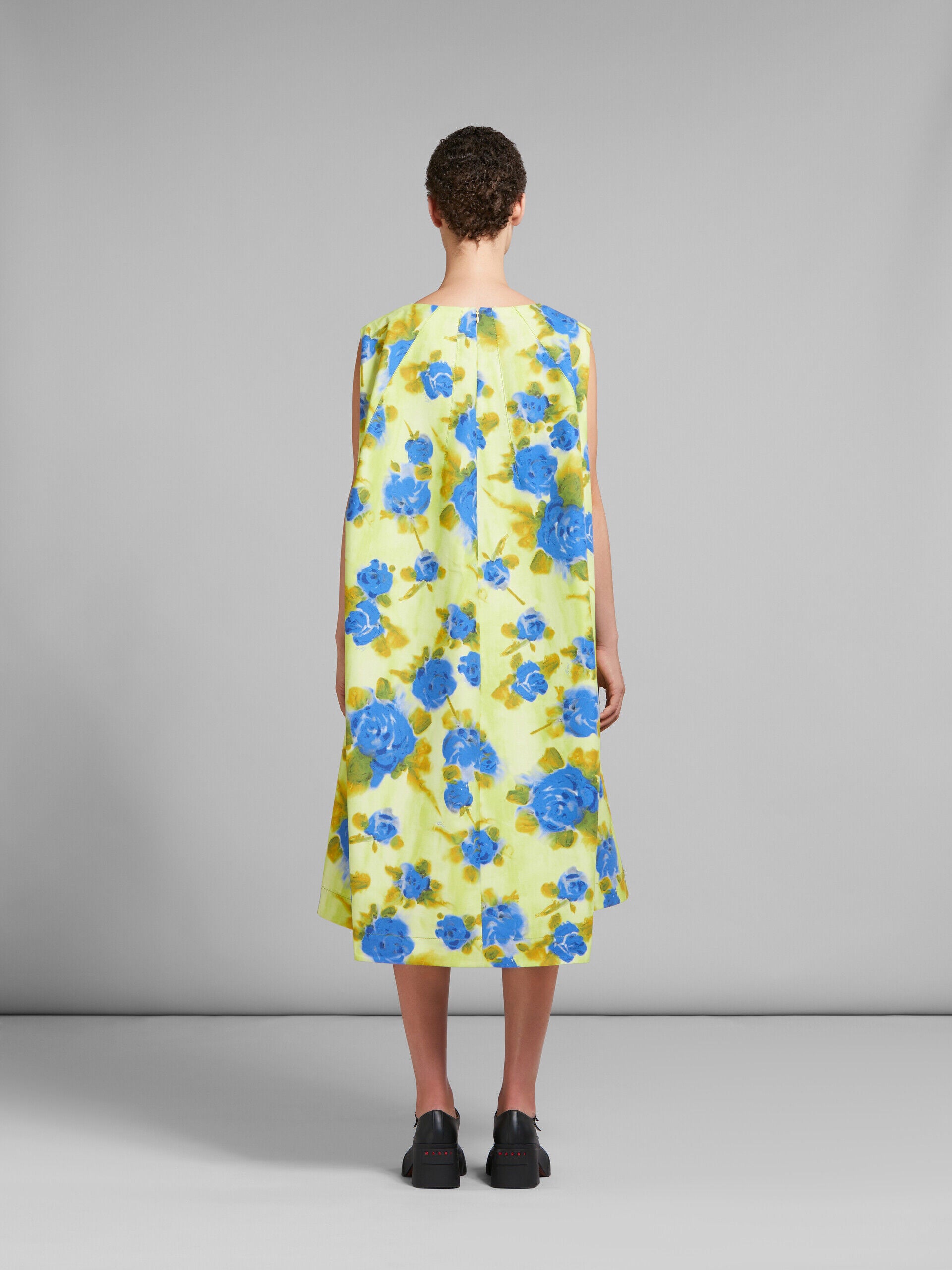 MARNI WOMEN'S LEMON FLORAL SLEEVELESS A-LINE DRESS