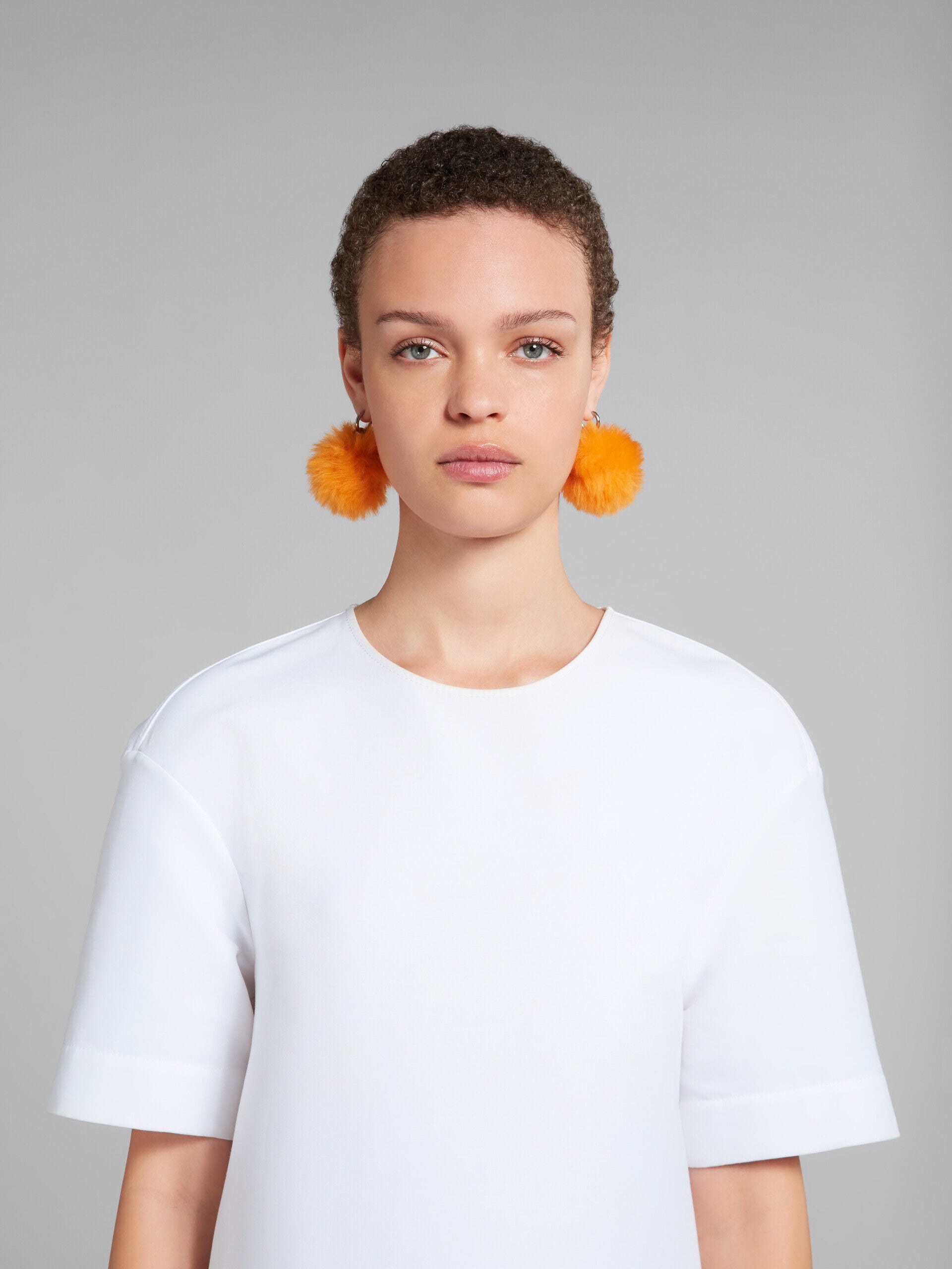 MARNI WOMEN'S WHITE A-LINE SHORT SLEEVE DRESS
