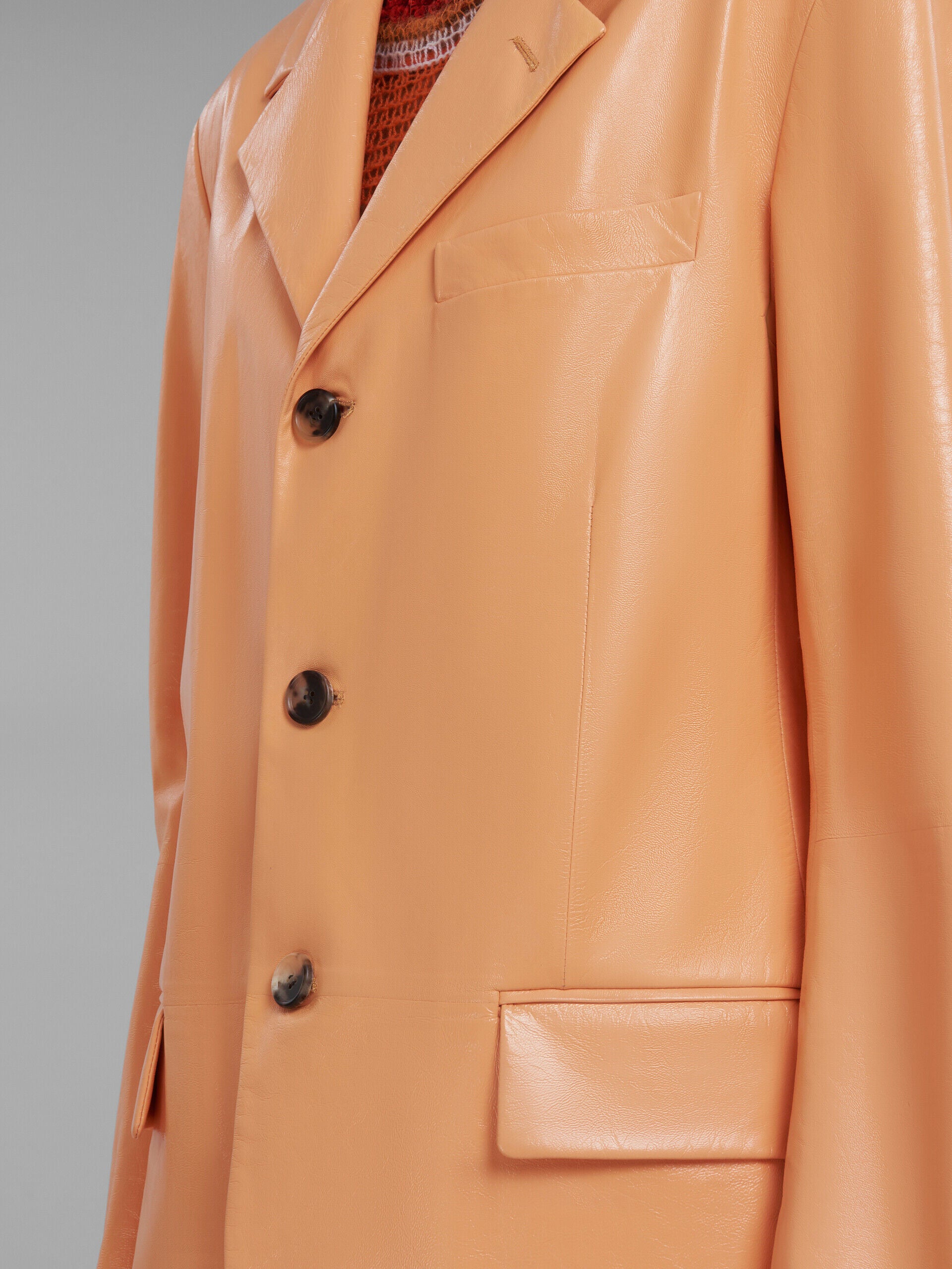MARNI WOMEN'S TANGERINE GLOSSY TAILORED BLAZER