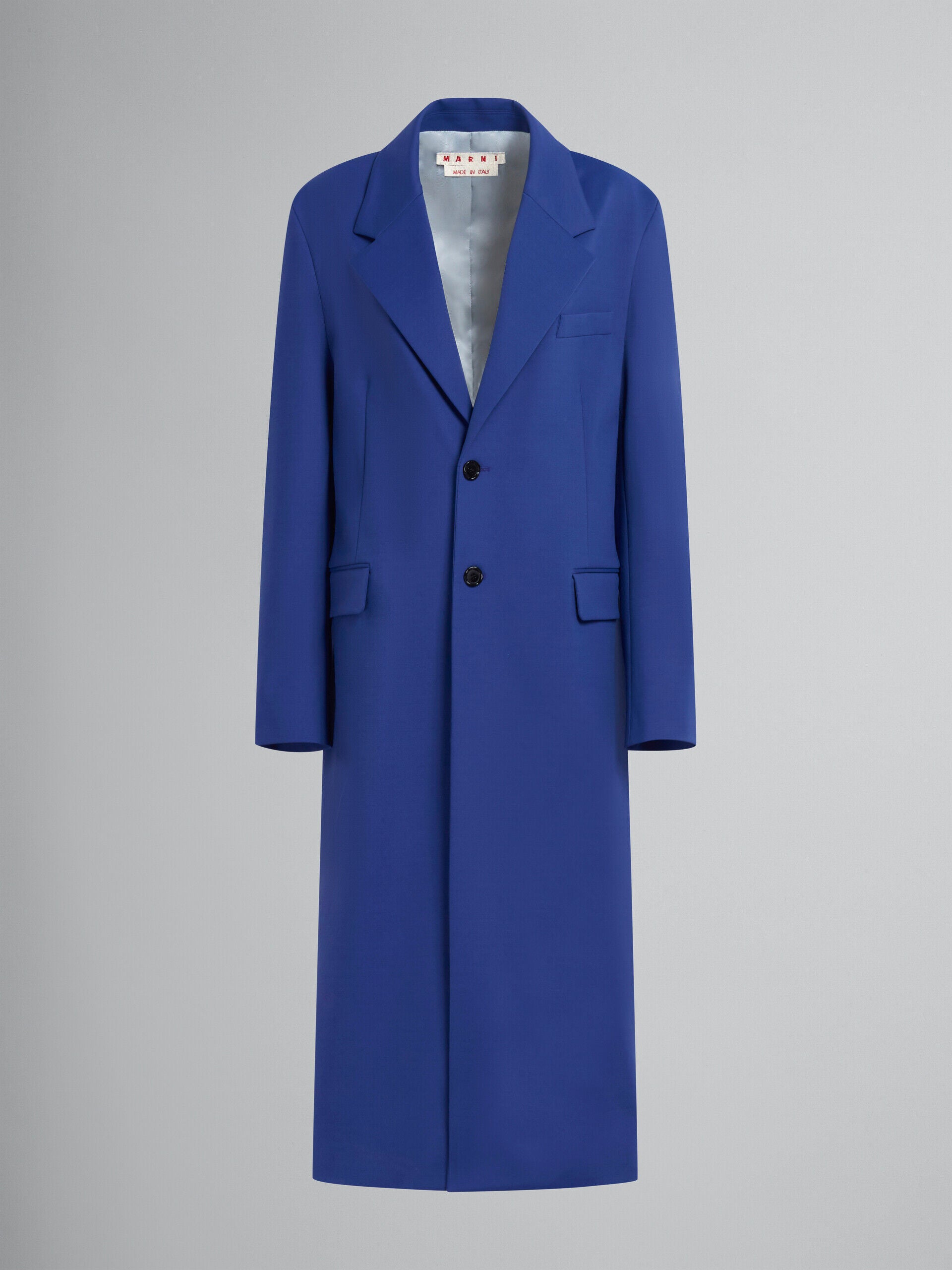 MARNI WOMEN'S DARK BLUE TAILORED LONG COAT