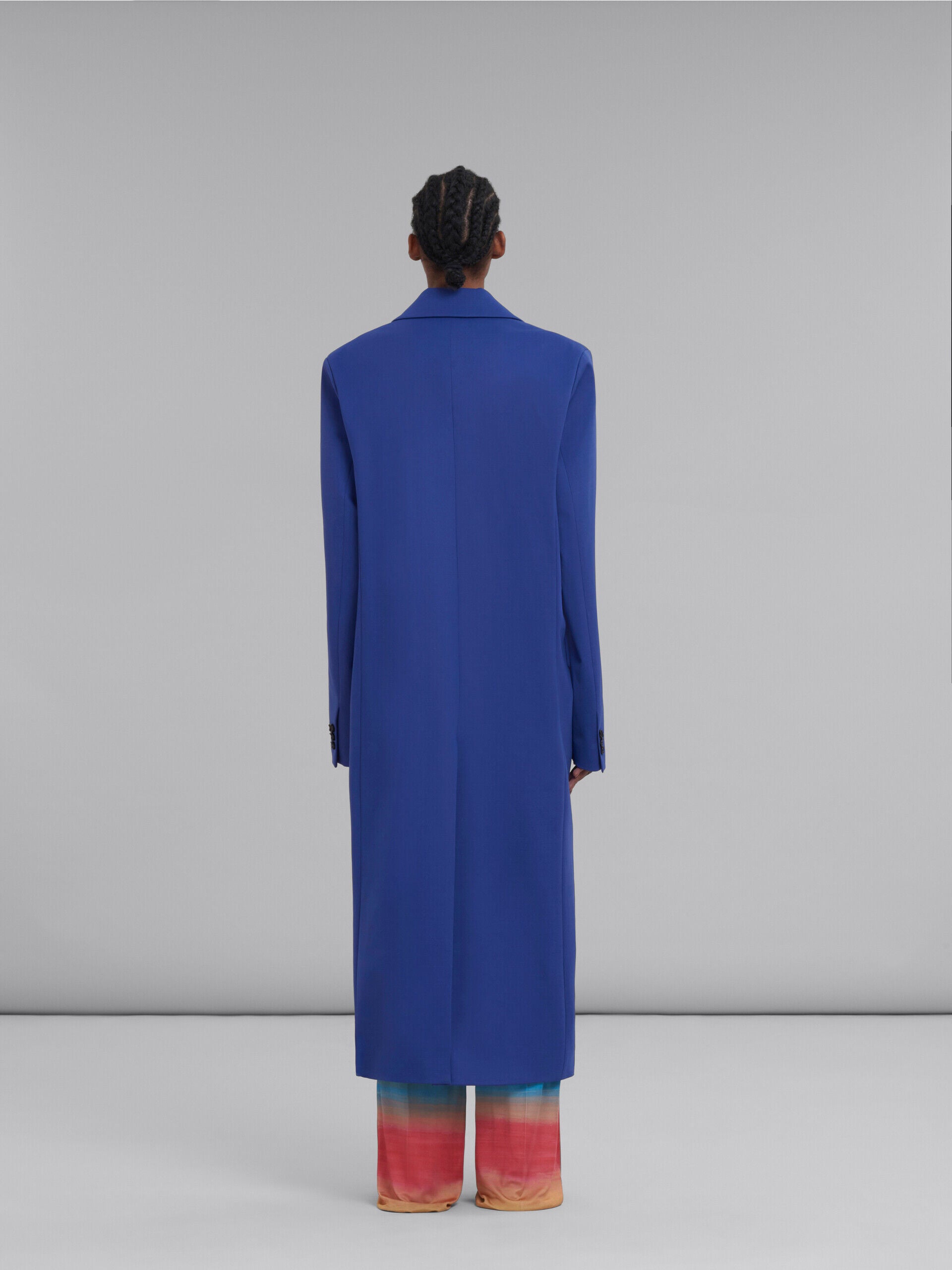 MARNI WOMEN'S DARK BLUE TAILORED LONG COAT