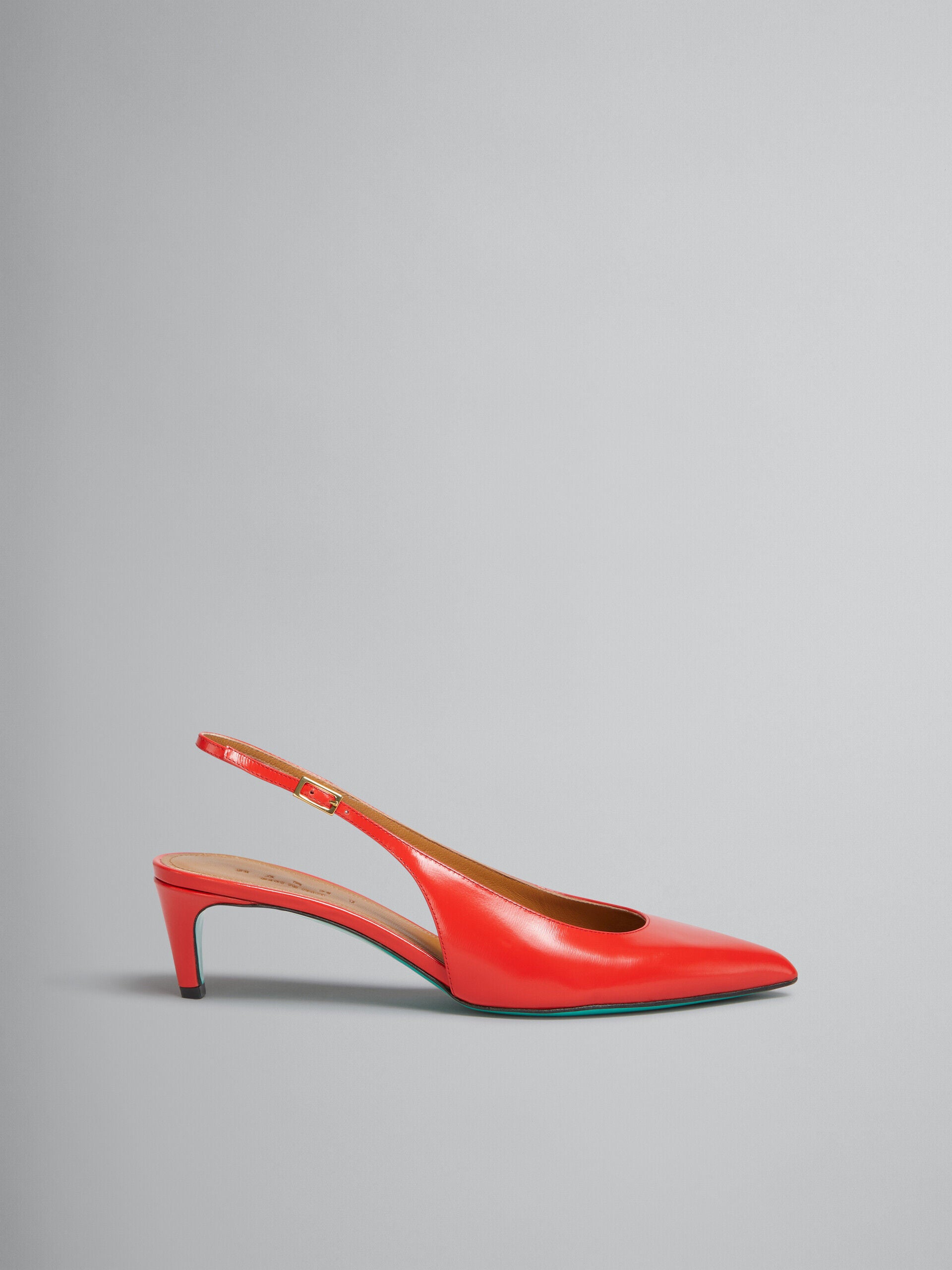 MARNI WOMEN'S RED LEATHER SLINGBACK SHOES