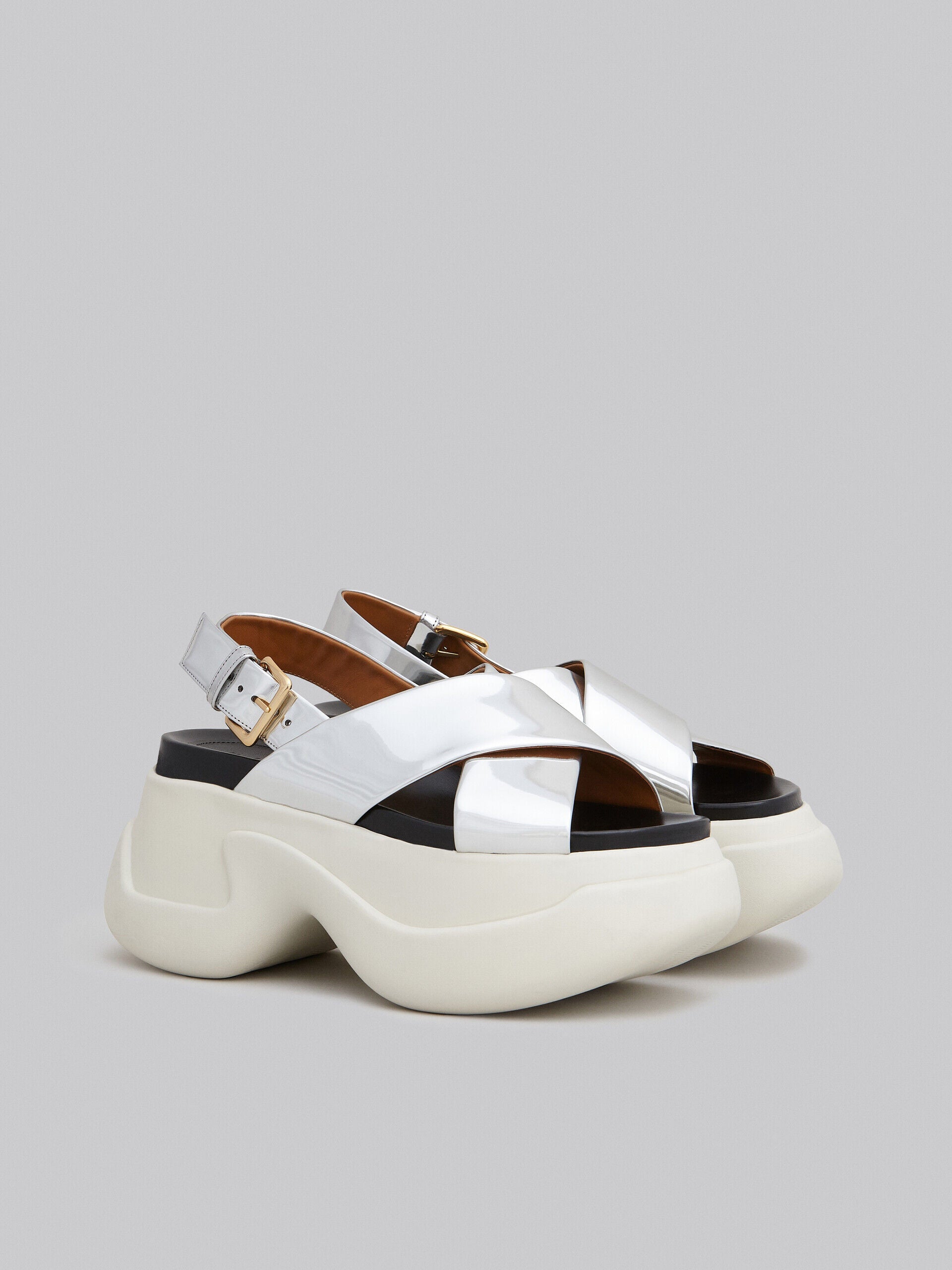 MARNI WOMEN'S WHITE PLATFORM SANDALS