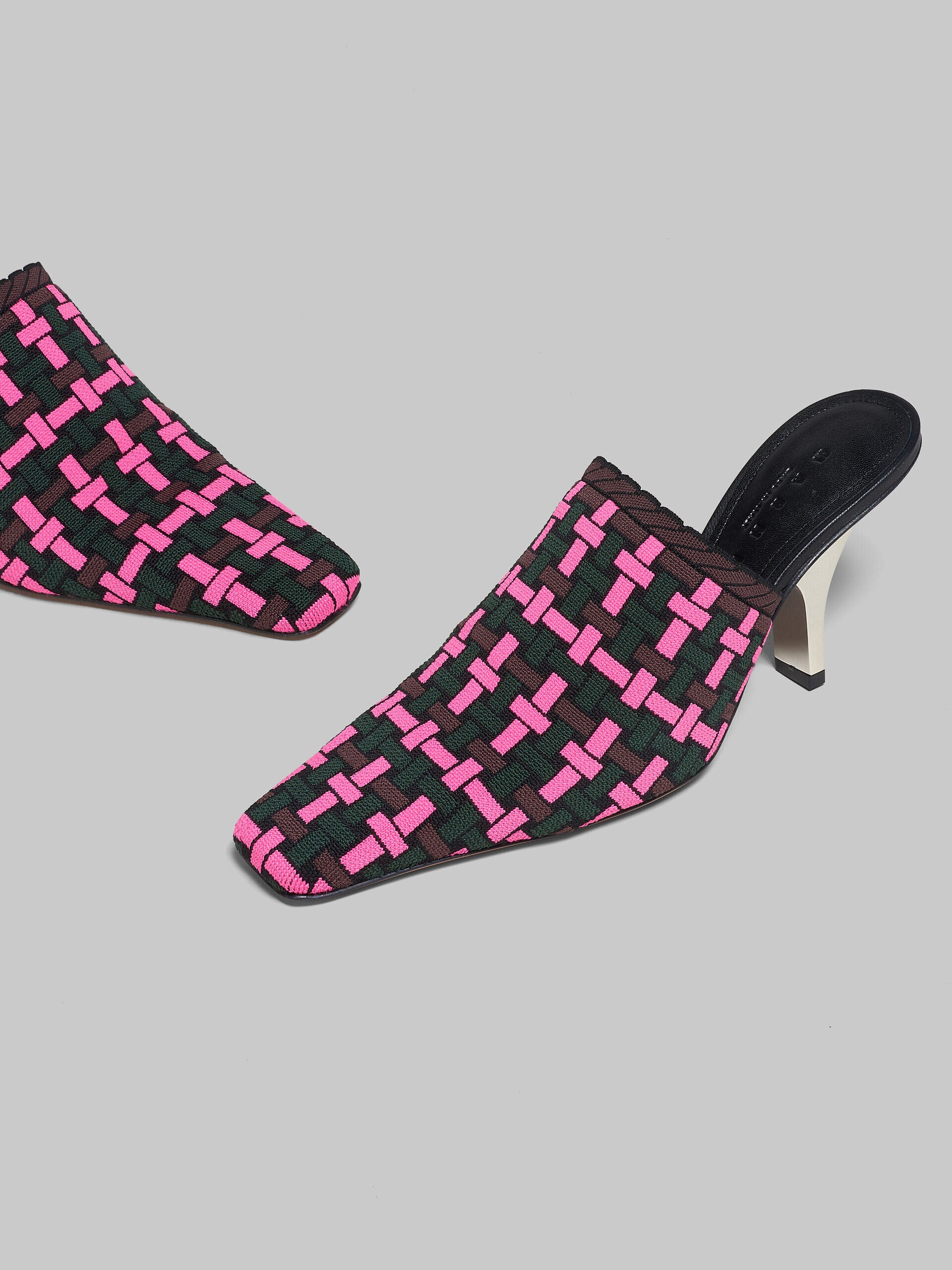 MARNI WOMEN'S PINK PATTERNED MULE SHOES