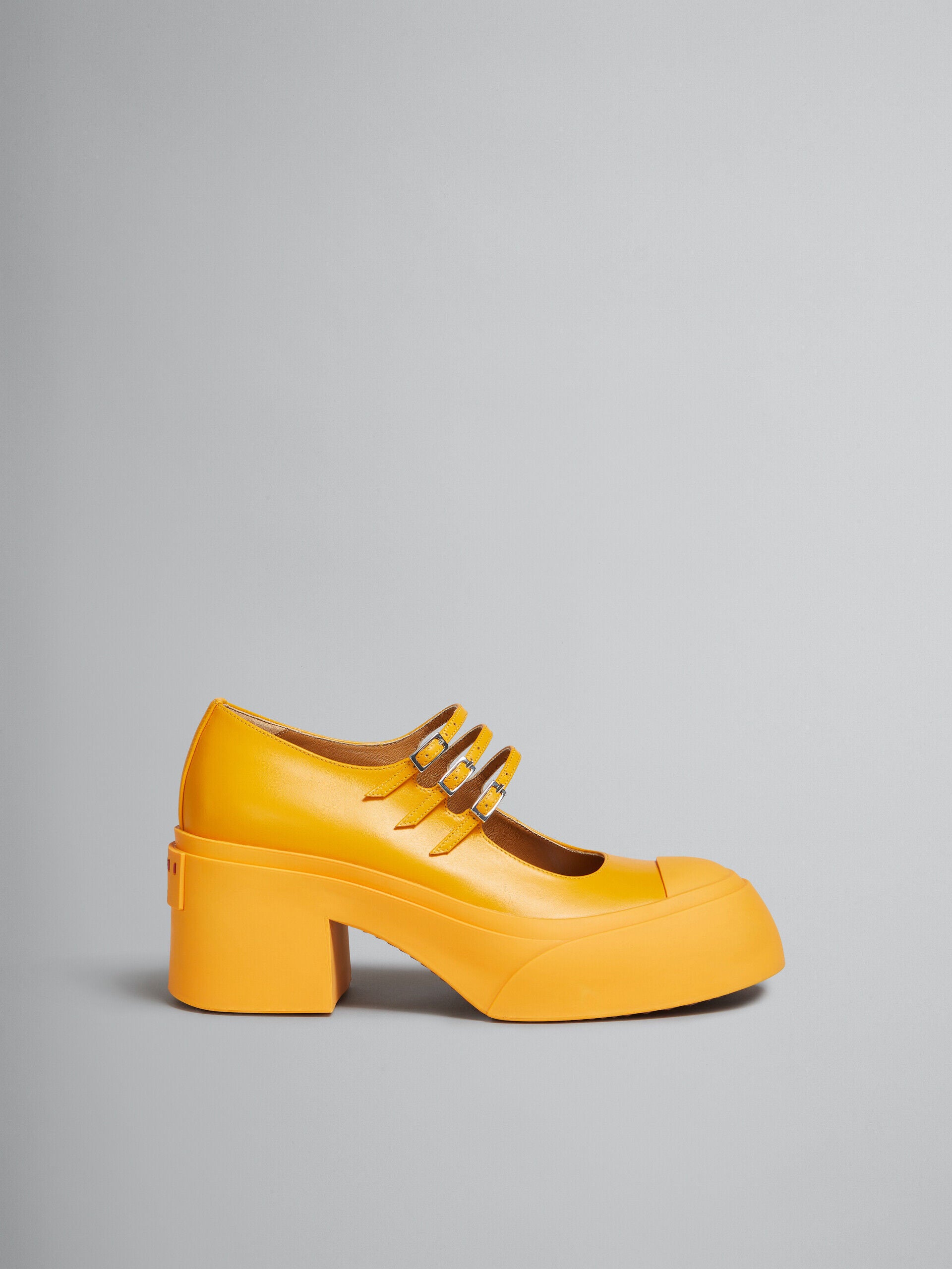 MARNI WOMEN'S YELLOW PLATFORM MARYJANE SHOES