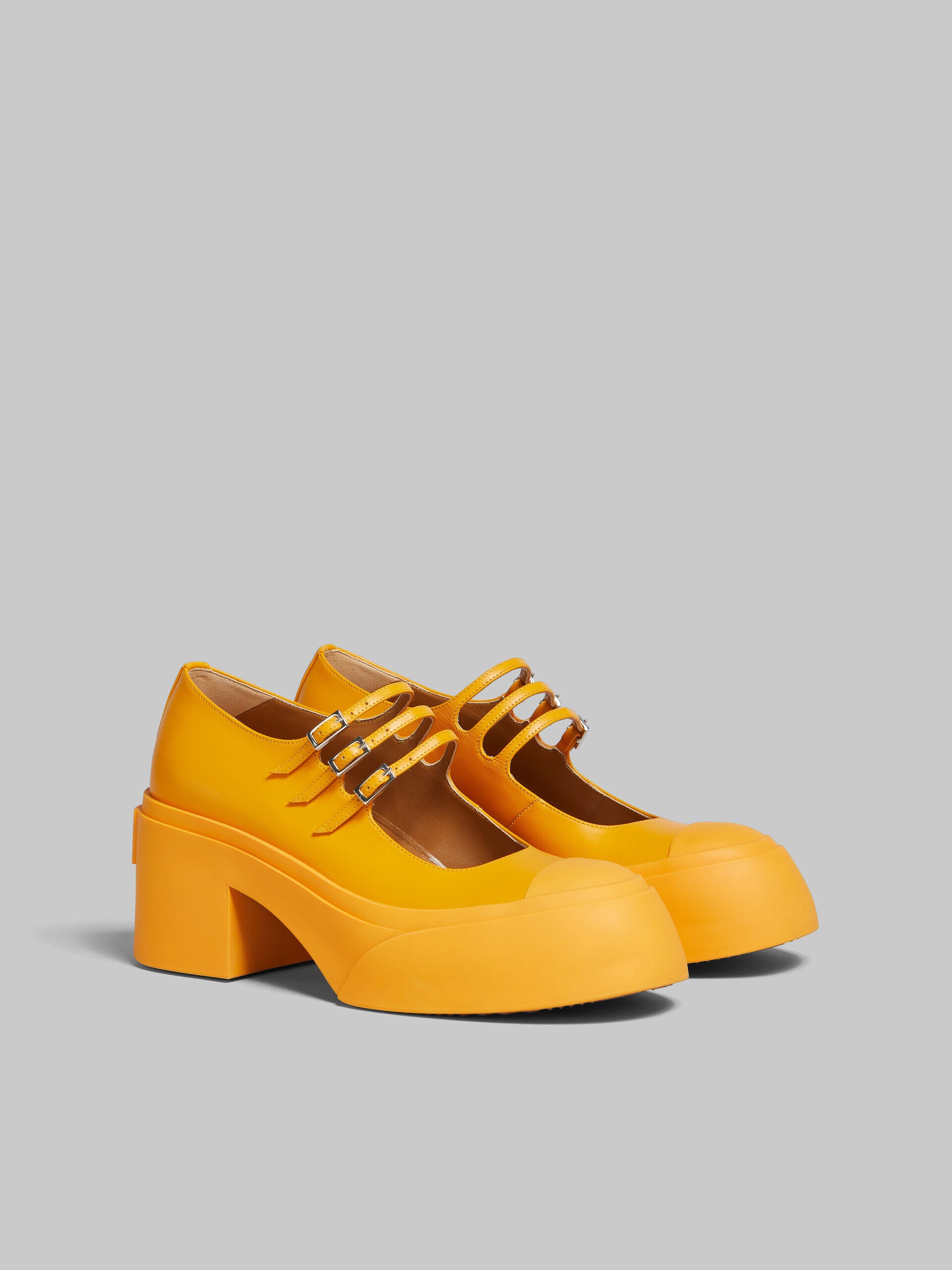 MARNI WOMEN'S YELLOW PLATFORM MARYJANE SHOES