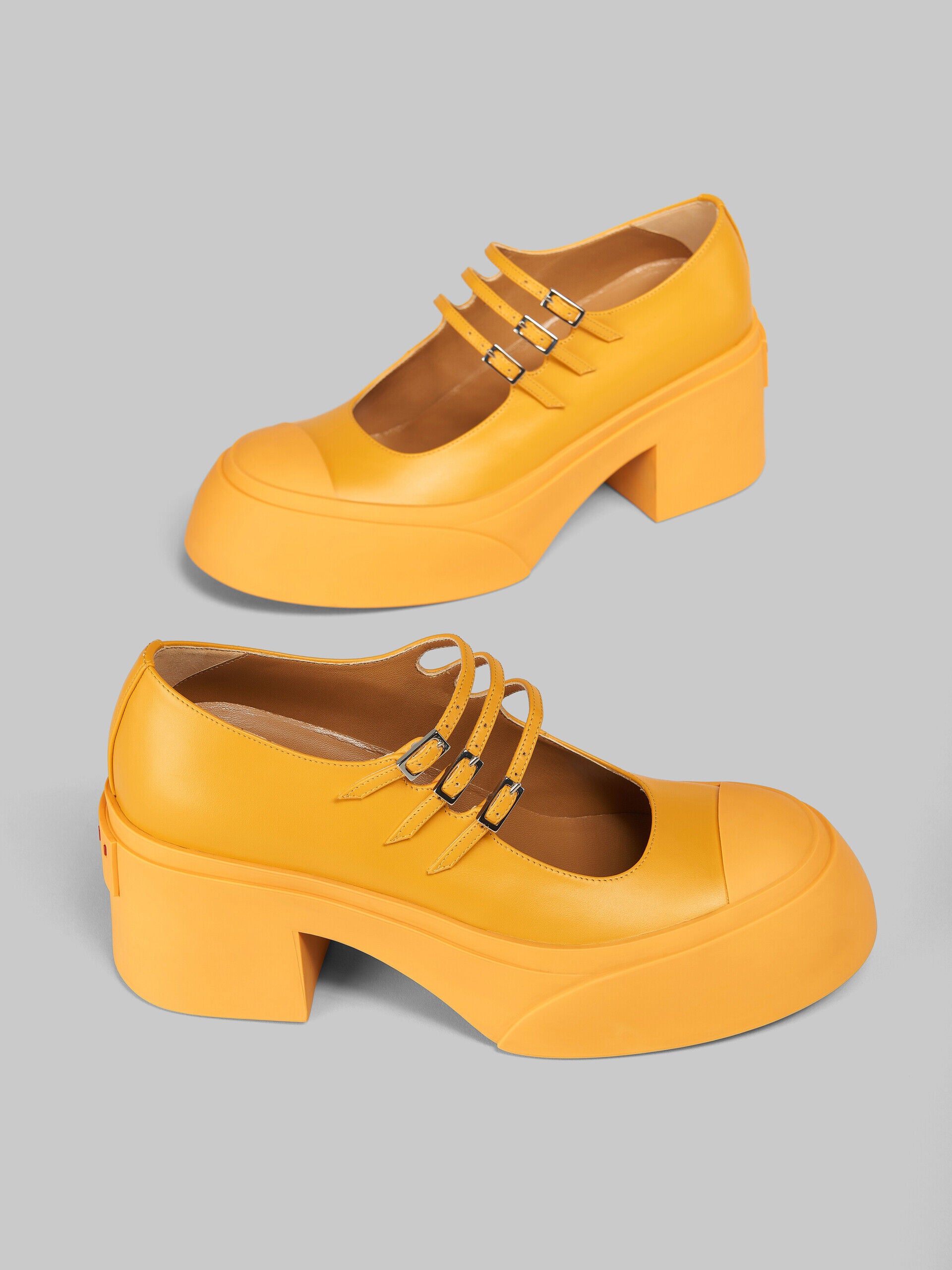 MARNI WOMEN'S YELLOW PLATFORM MARYJANE SHOES