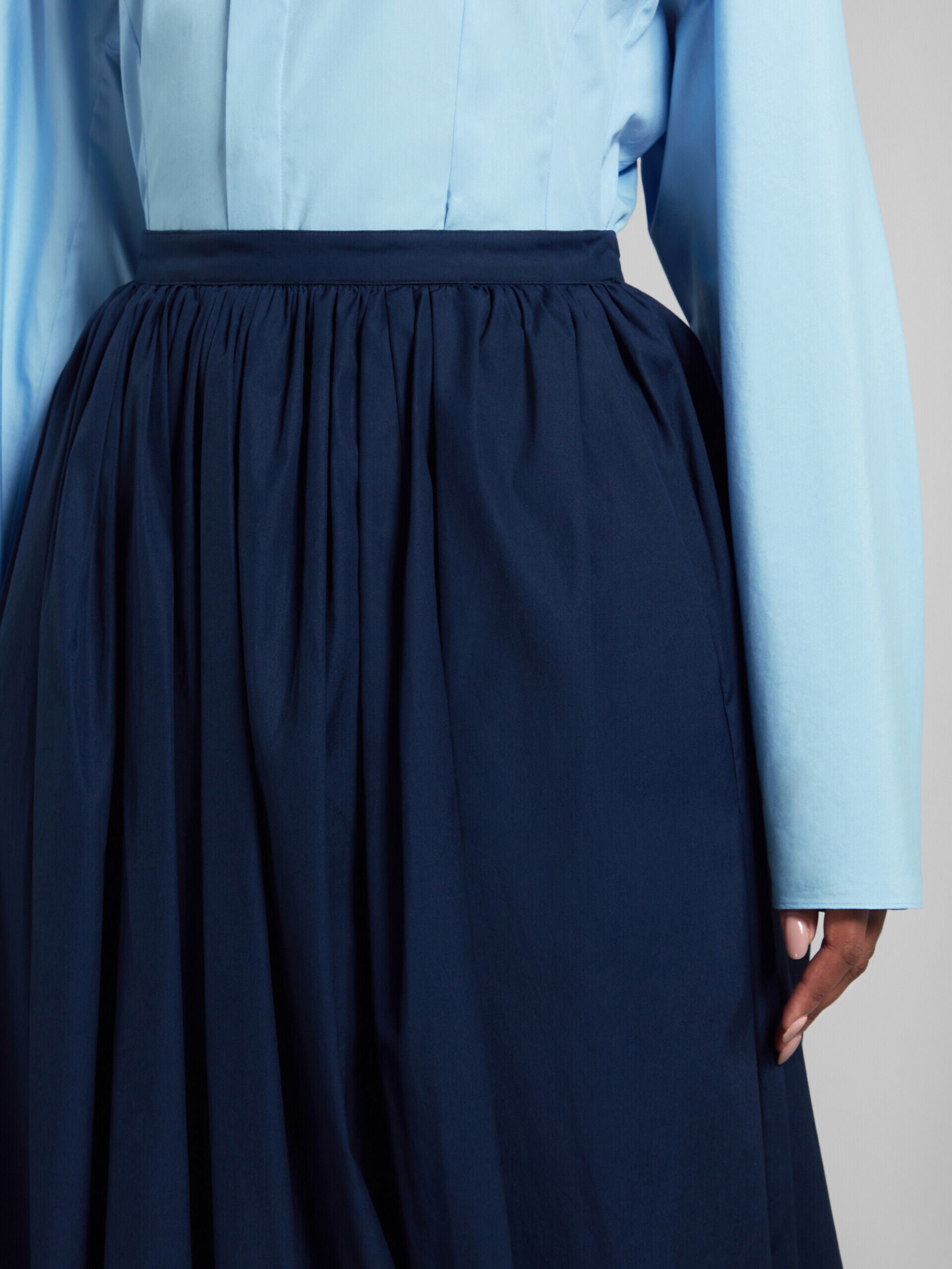 MARNI WOMEN'S NAVY BALLOON SILHOUETTE SKIRT