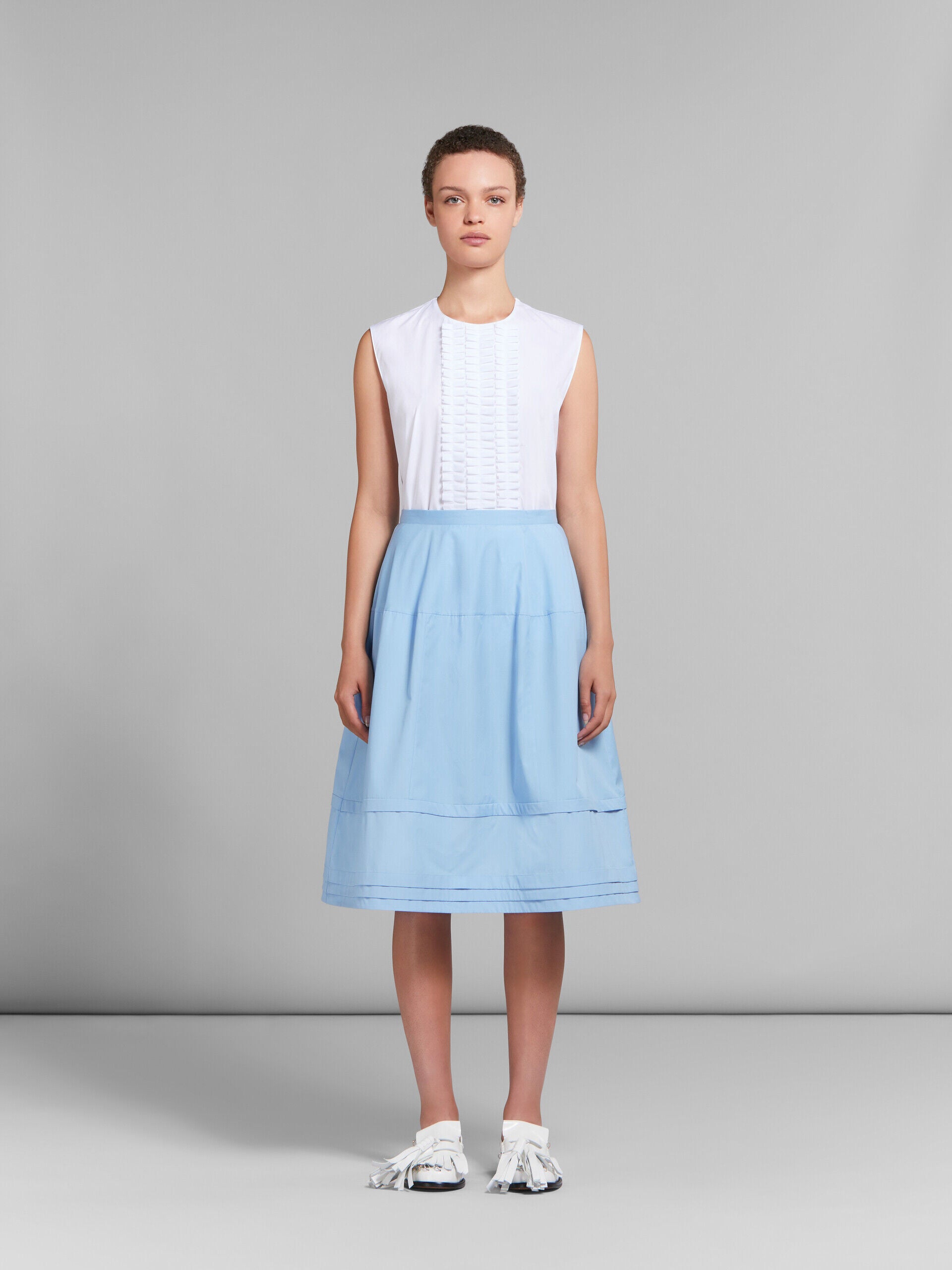 MARNI WOMEN'S LIGHT BLUE A-LINE SKIRT