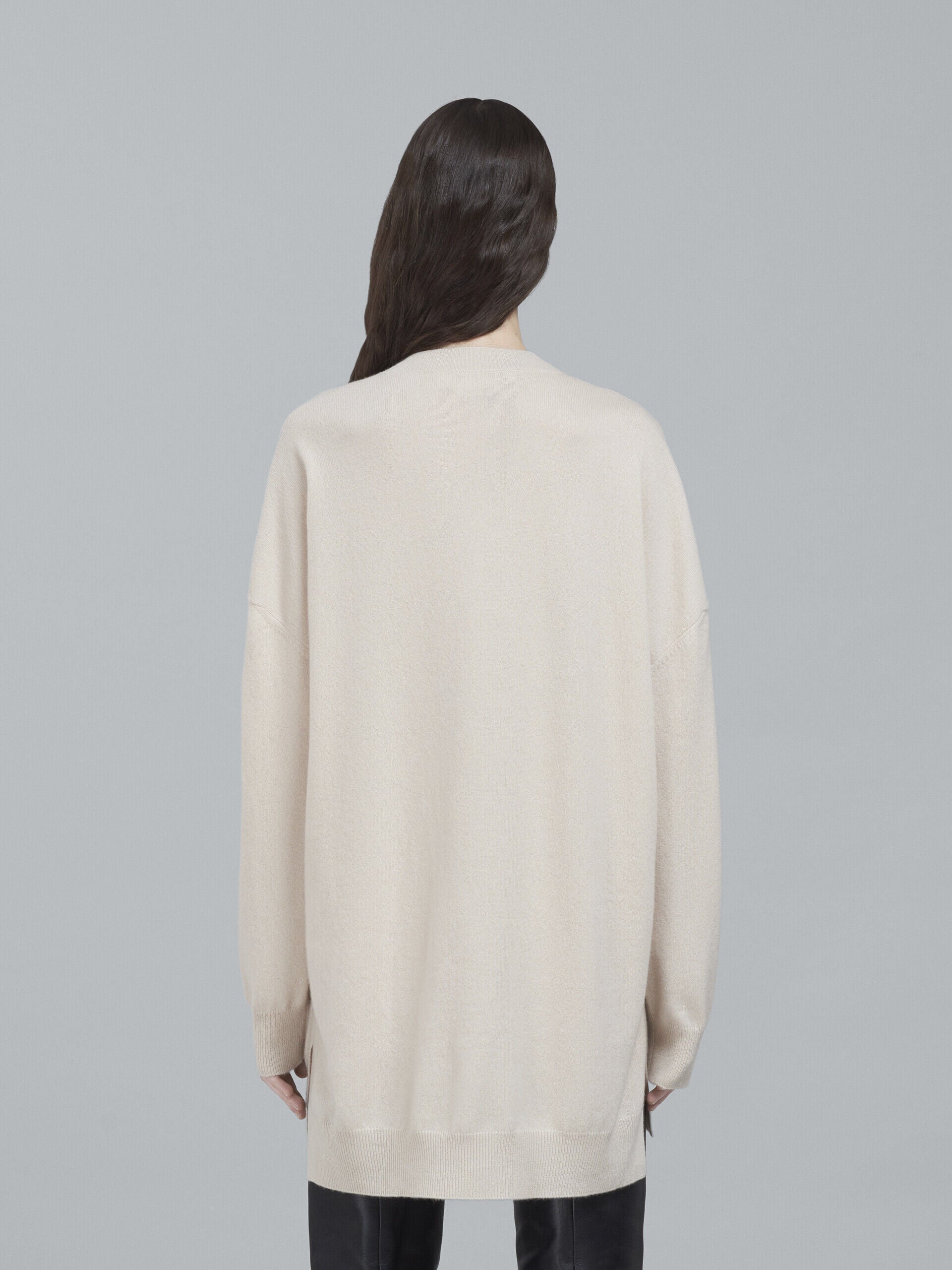 MARNI WOMEN'S CREAM V-NECK PULLOVER SWEATER