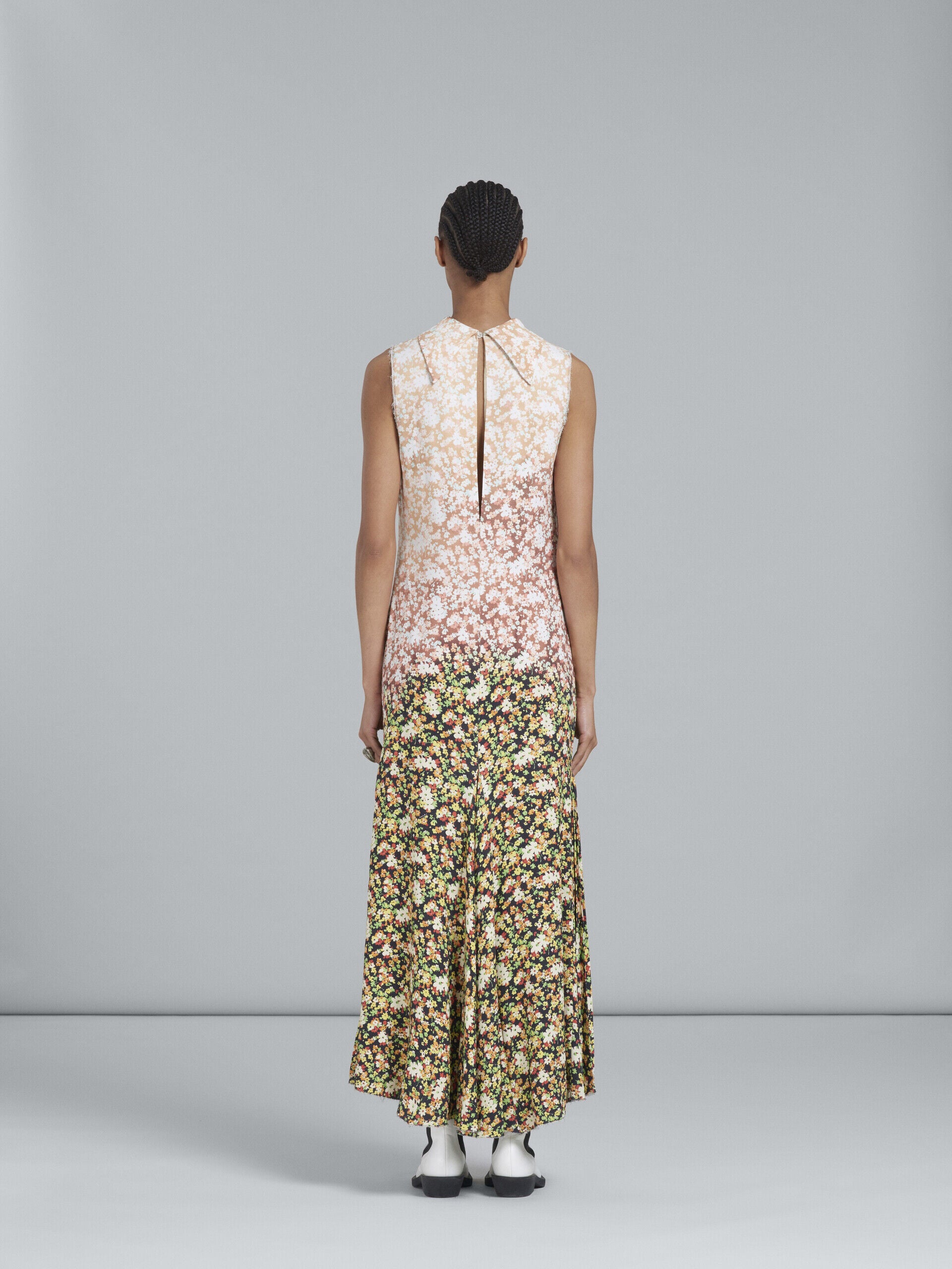 MARNI WOMEN'S FLORAL SLEEVELESS OMBRE MAXI DRESS