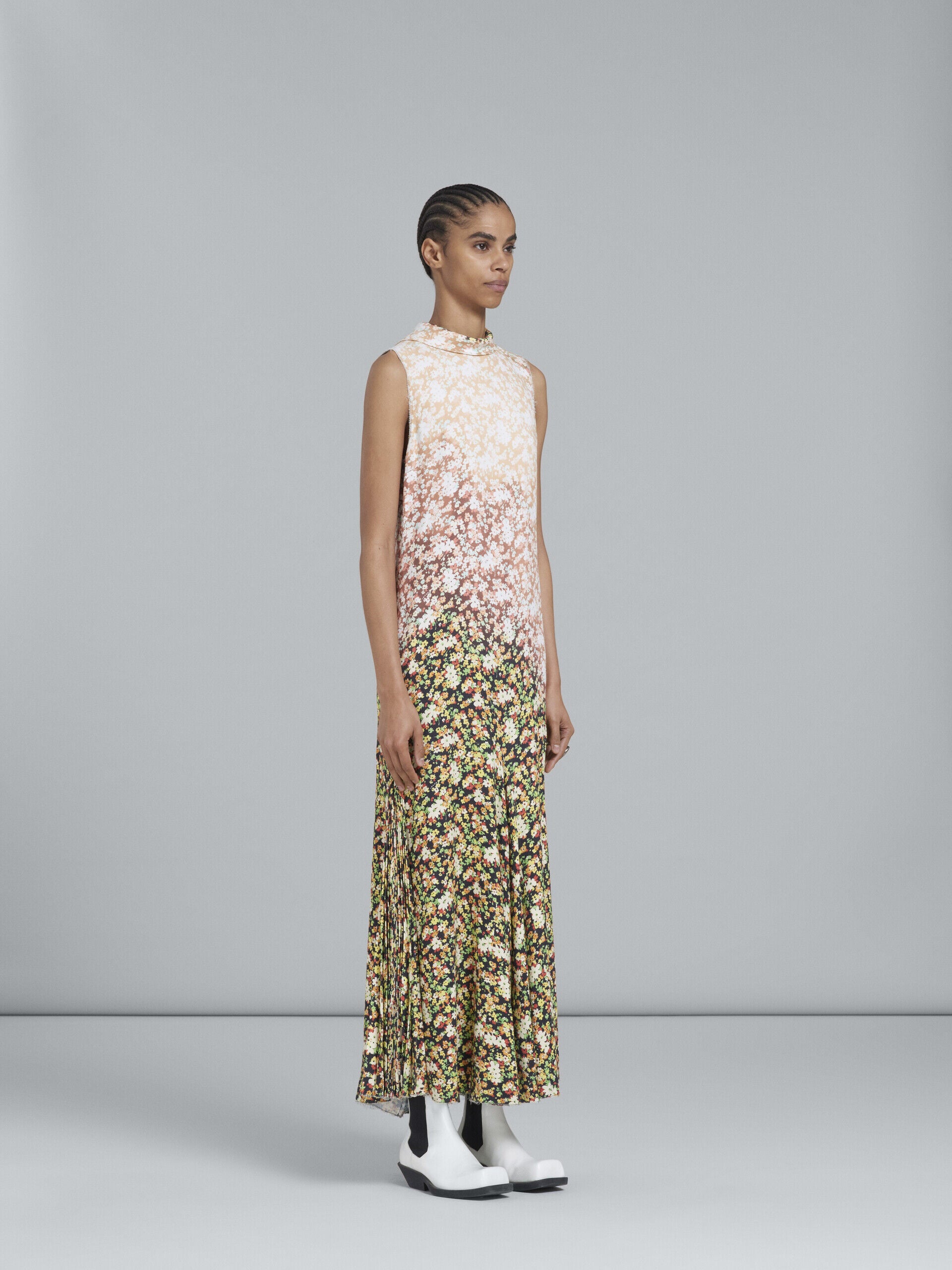 MARNI WOMEN'S FLORAL SLEEVELESS OMBRE MAXI DRESS