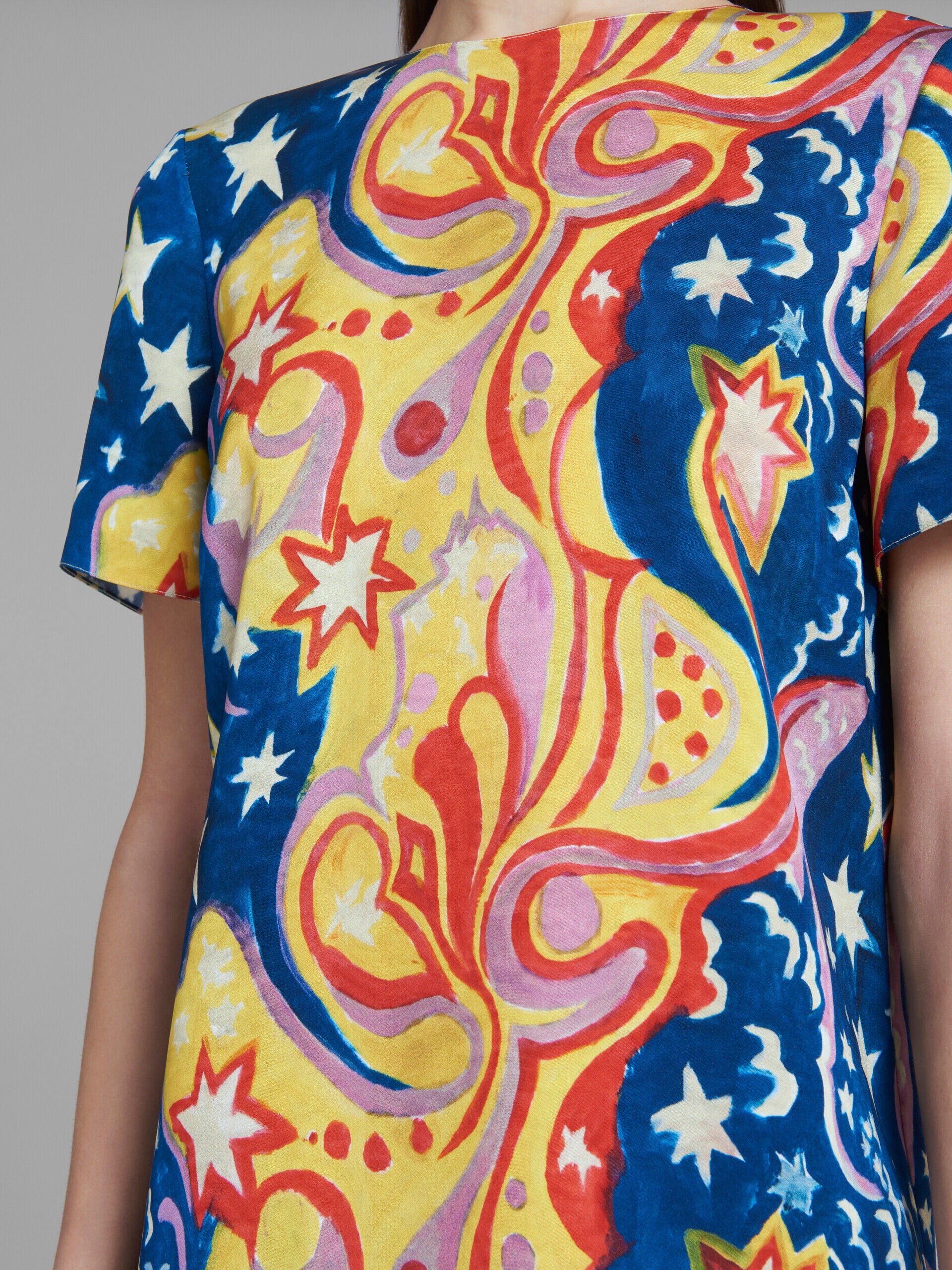 MARNI WOMEN'S COLORFUL ABSTRACT PRINT DRESS