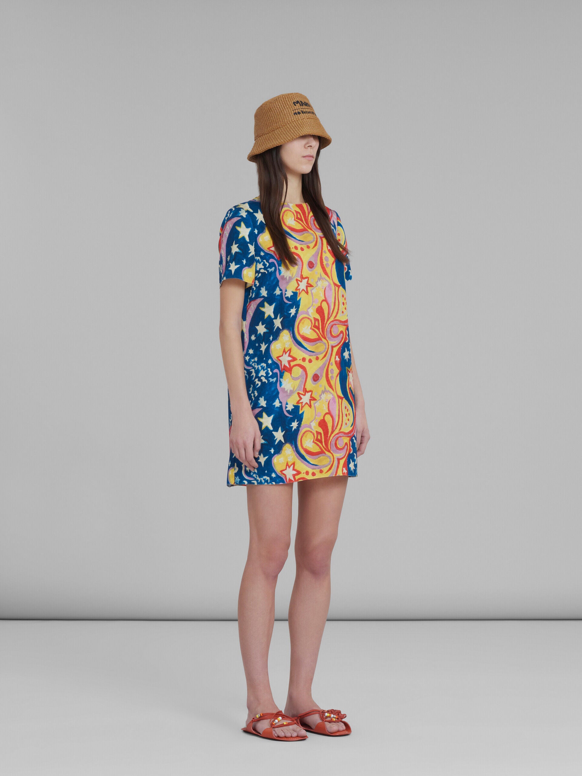 MARNI WOMEN'S COLORFUL ABSTRACT PRINT DRESS