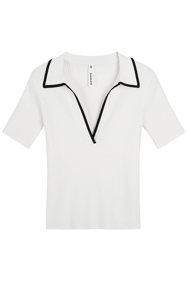 Alice Rib Polo Shirt