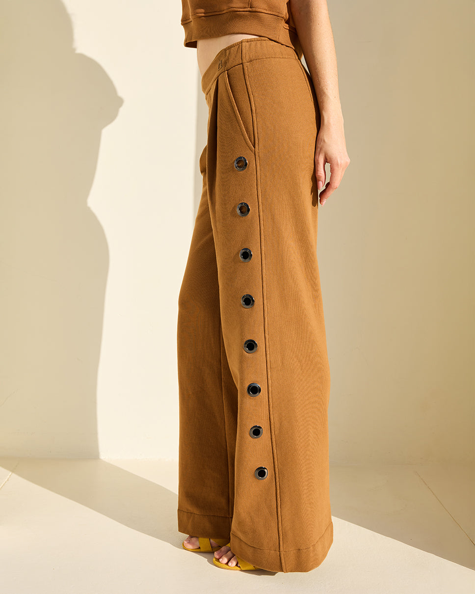 Women's Caramel Grommet Gracie Flare Pants