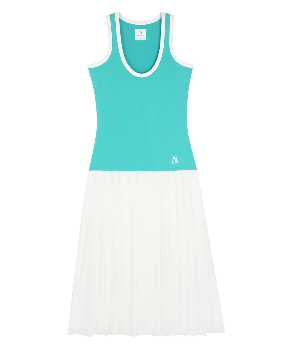 Retro Tennis Pleated Dress