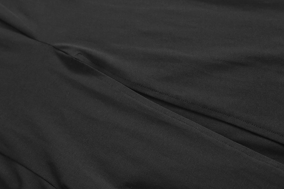 Women's Black Asymmetrical Bodysuit