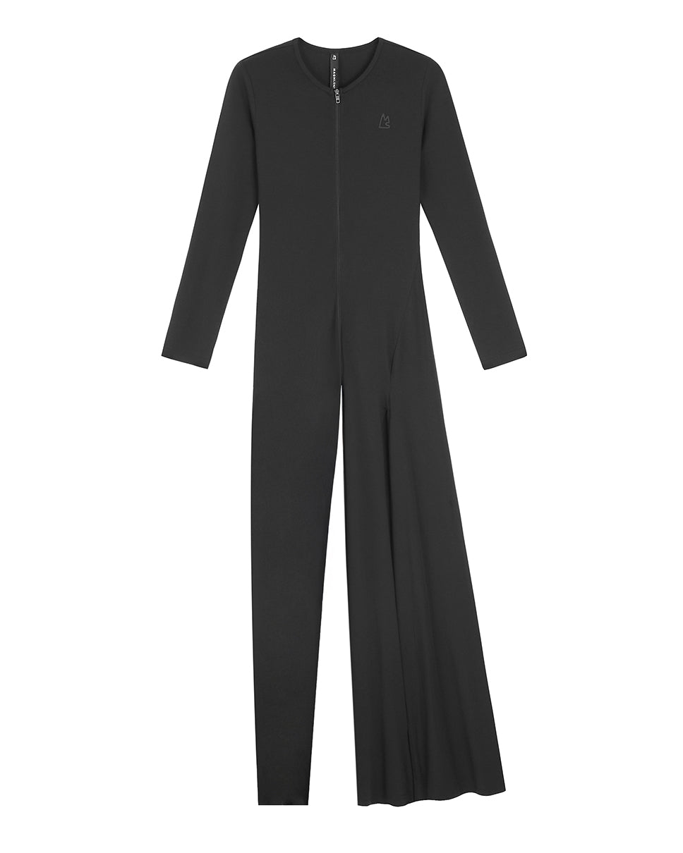 Women's Black Asymmetrical Bodysuit