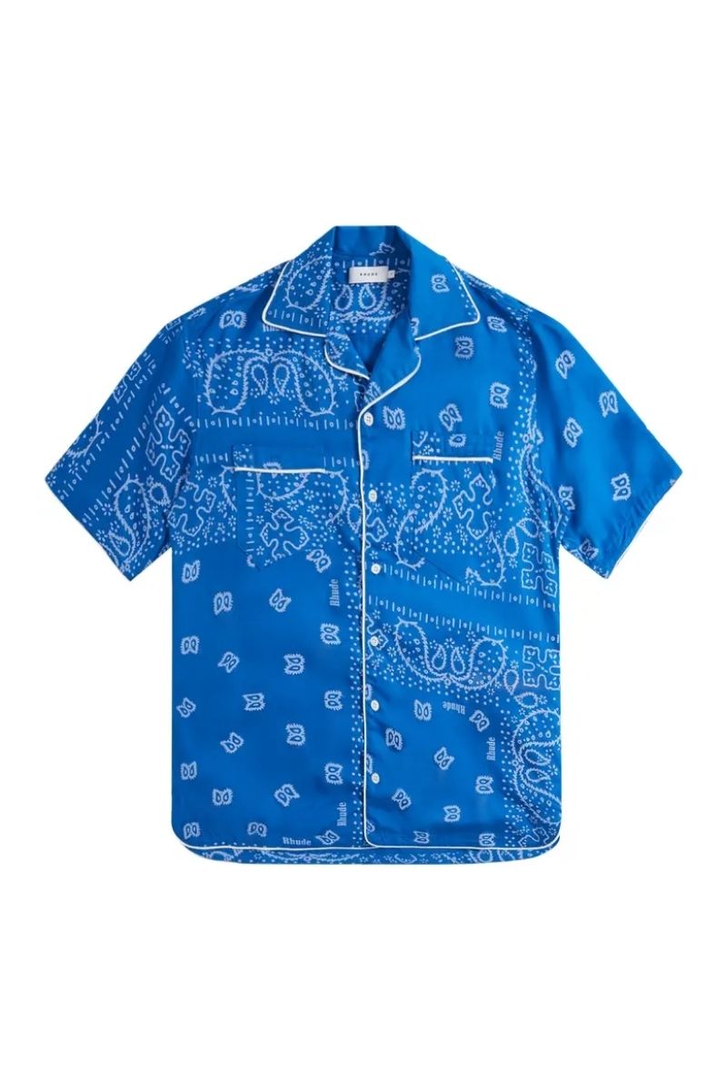 Rhude Bandana Track Shirt 'Blue'