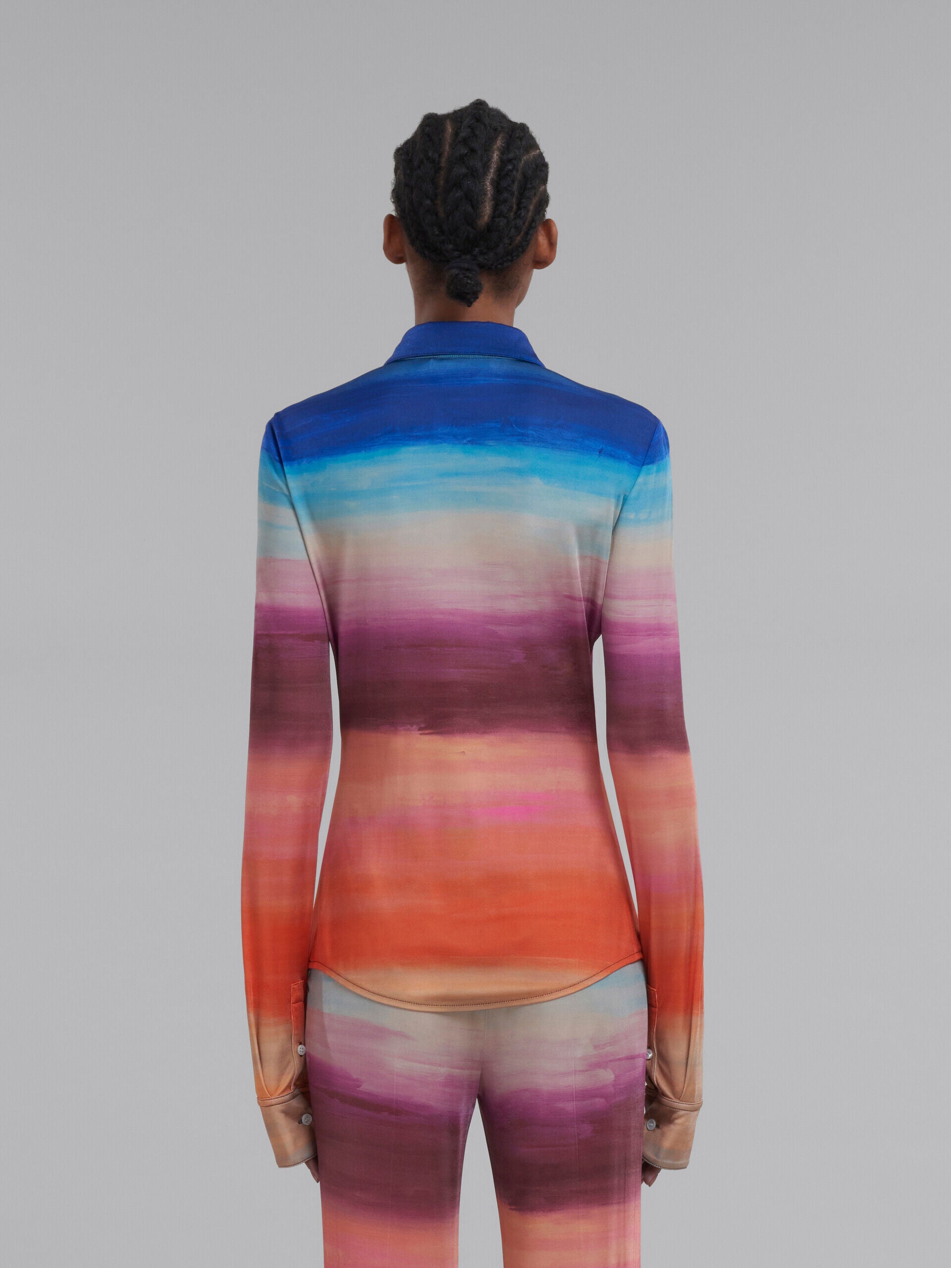 MARNI WOMEN'S MULTICOLOR GRADIENT LONG-SLEEVE SHIRT