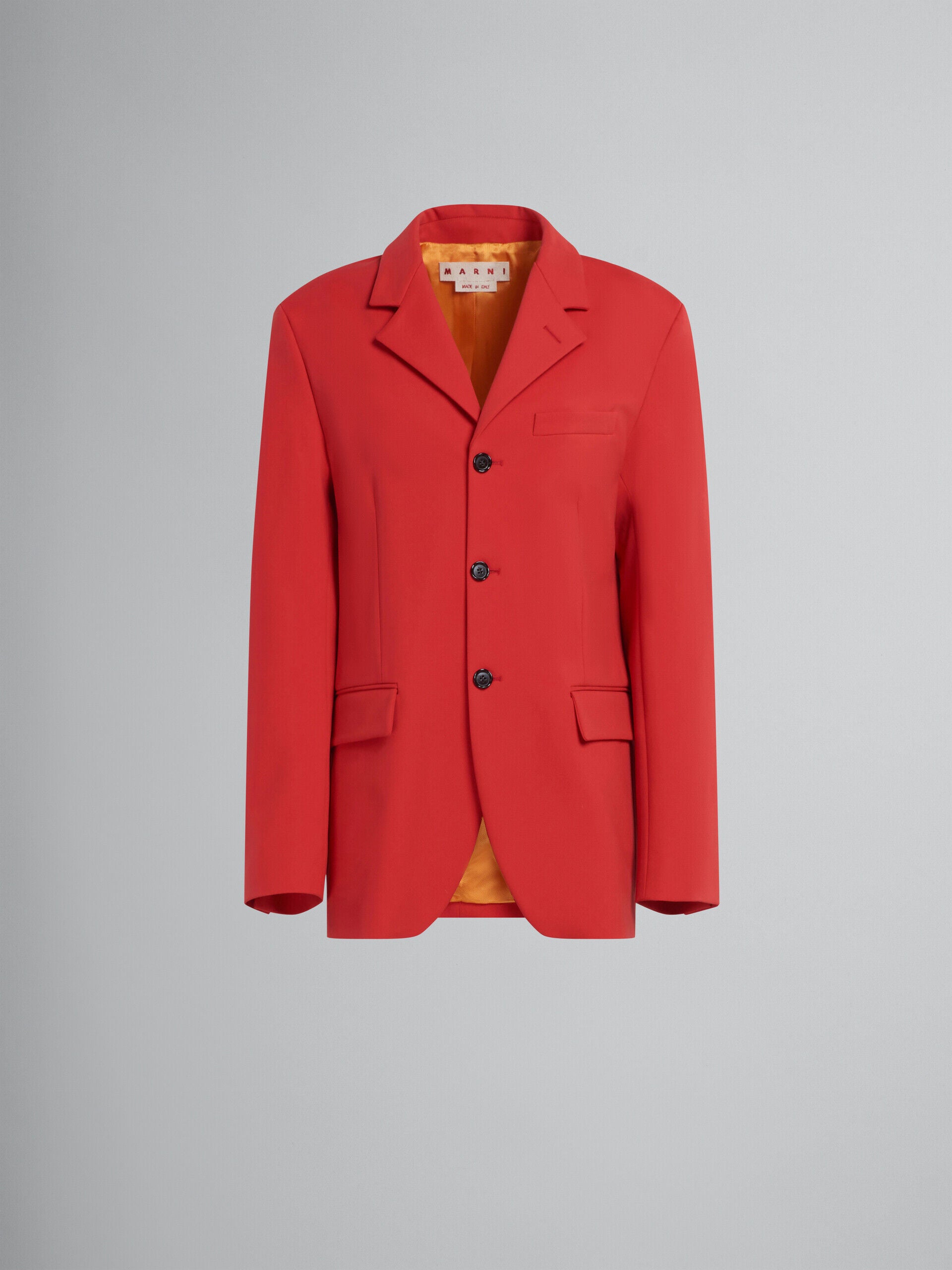 MARNI WOMEN'S RED TAILORED SINGLE-BREASTED BLAZER