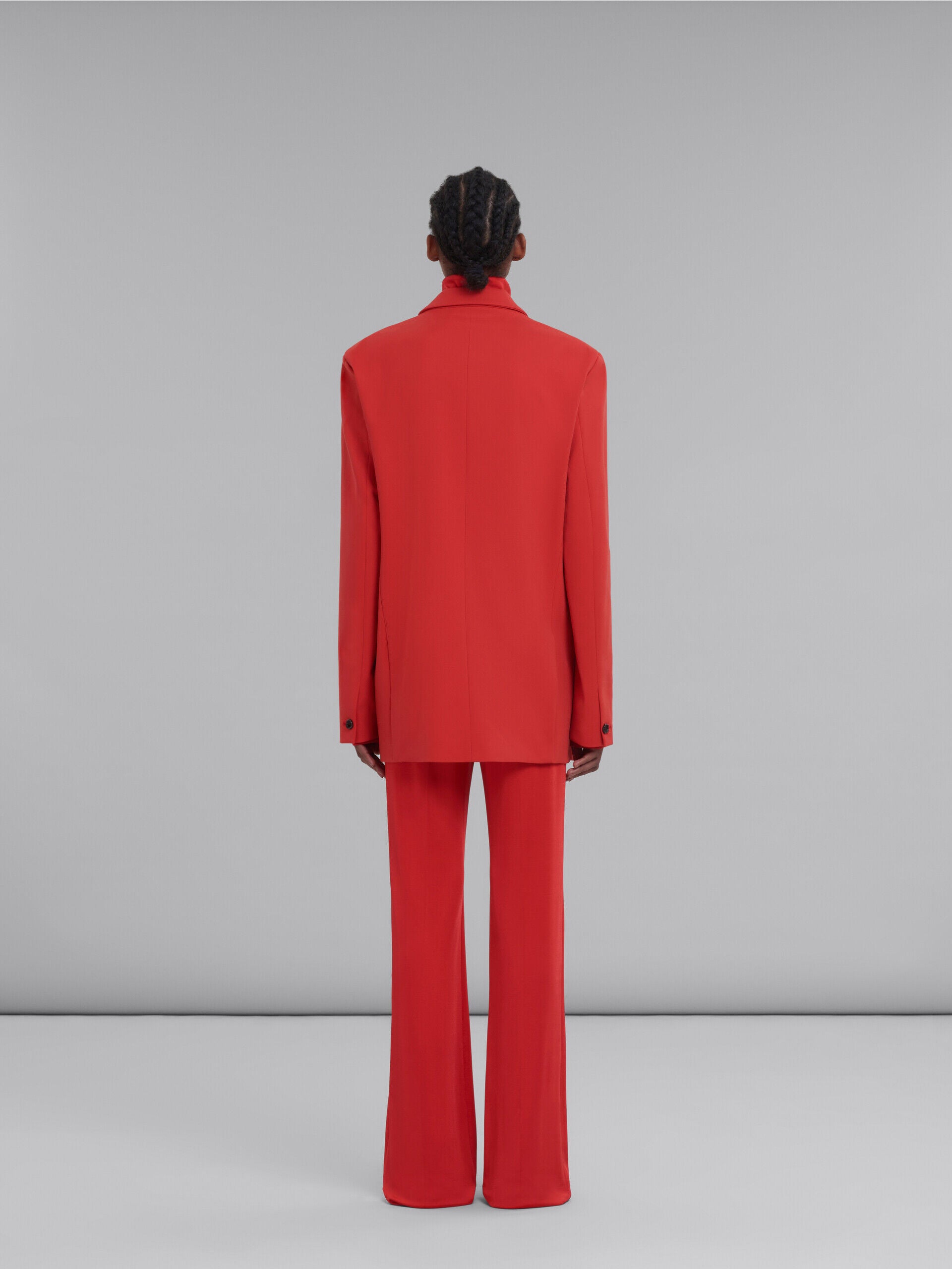 MARNI WOMEN'S RED TAILORED SINGLE-BREASTED BLAZER